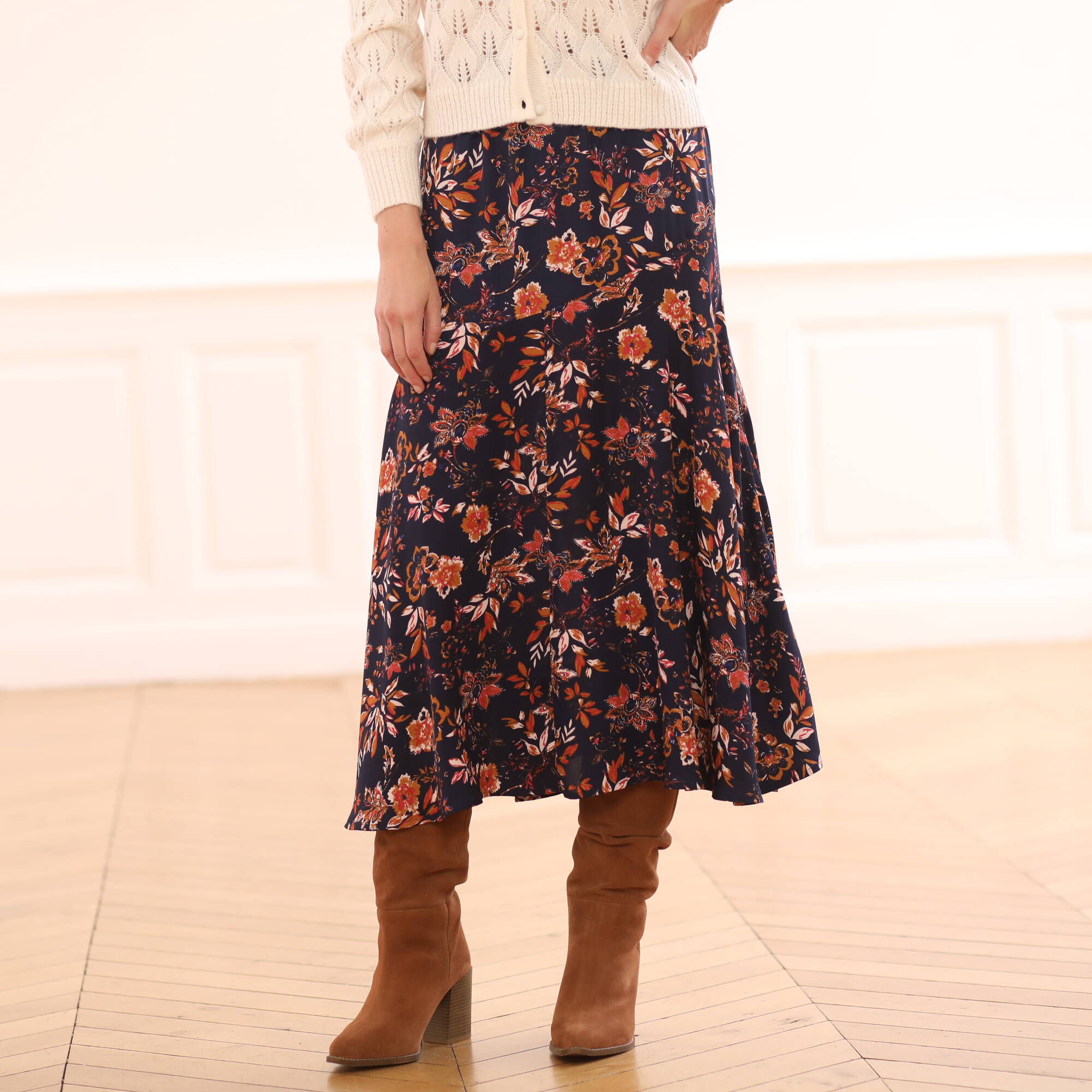 Jupe longue imprimé fleuri store