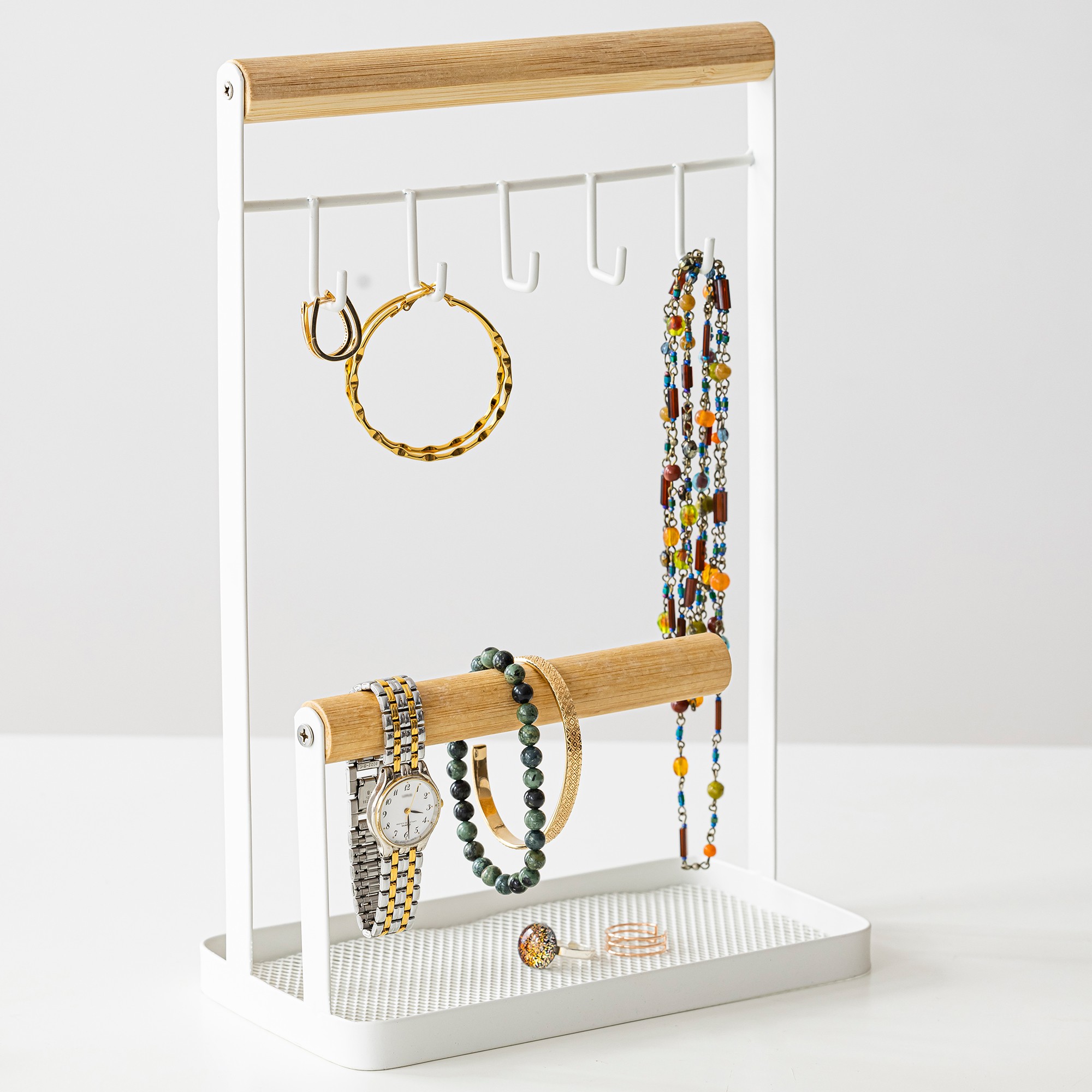 Porte-bijoux Bois Et Métal Blanc - Blancheporte