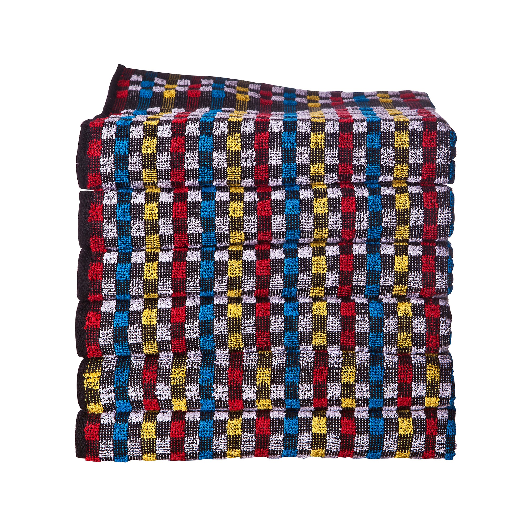 Essuie-mains Éponge Fond Noir - Lots - Blancheporte