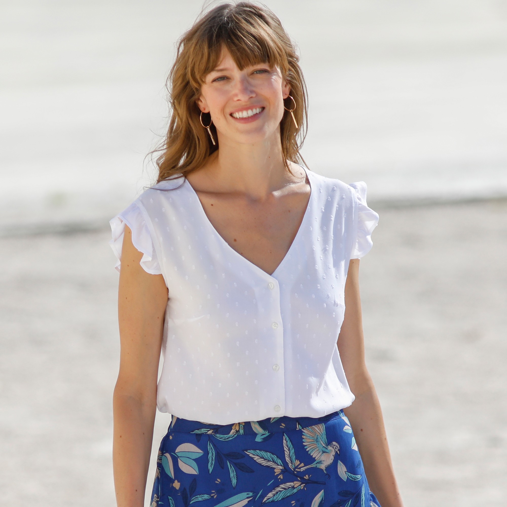 Blouse Boutonnée Plumetis - Blancheporte