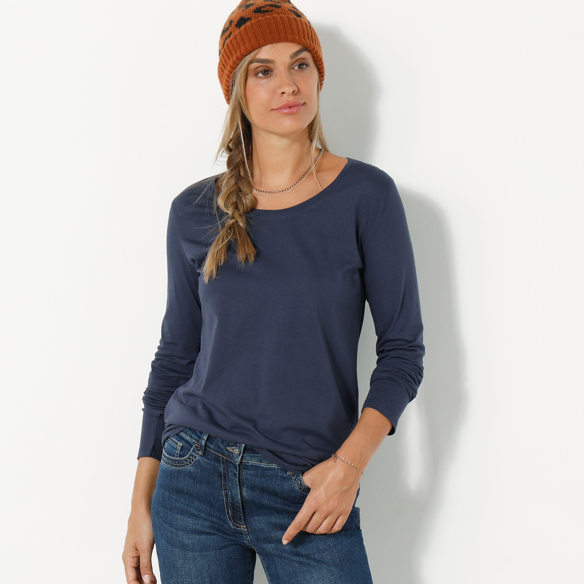Shirt manches longues femme blancheporte hotsell