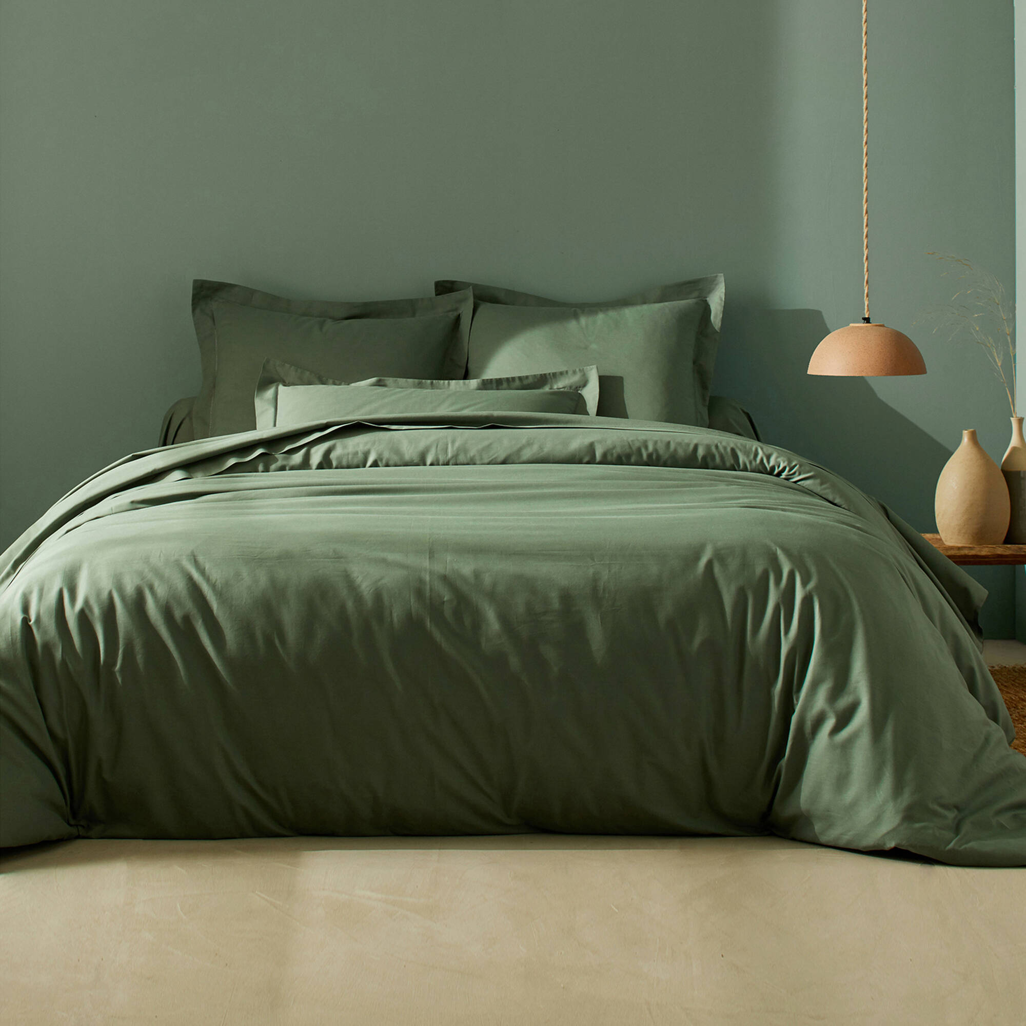 Linge de lit uni polyester-coton Colombine - Blancheporte