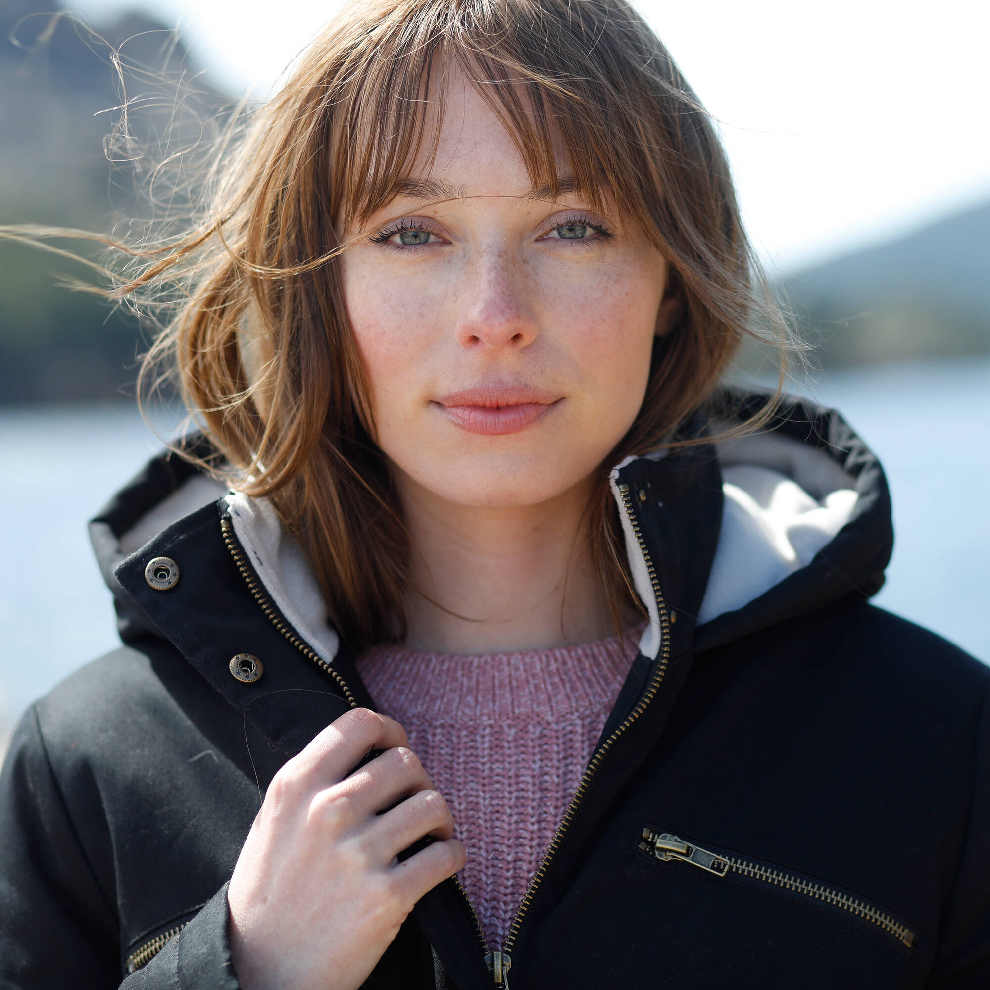 Parka déperlante doublée maille polaire, noir Blancheporte