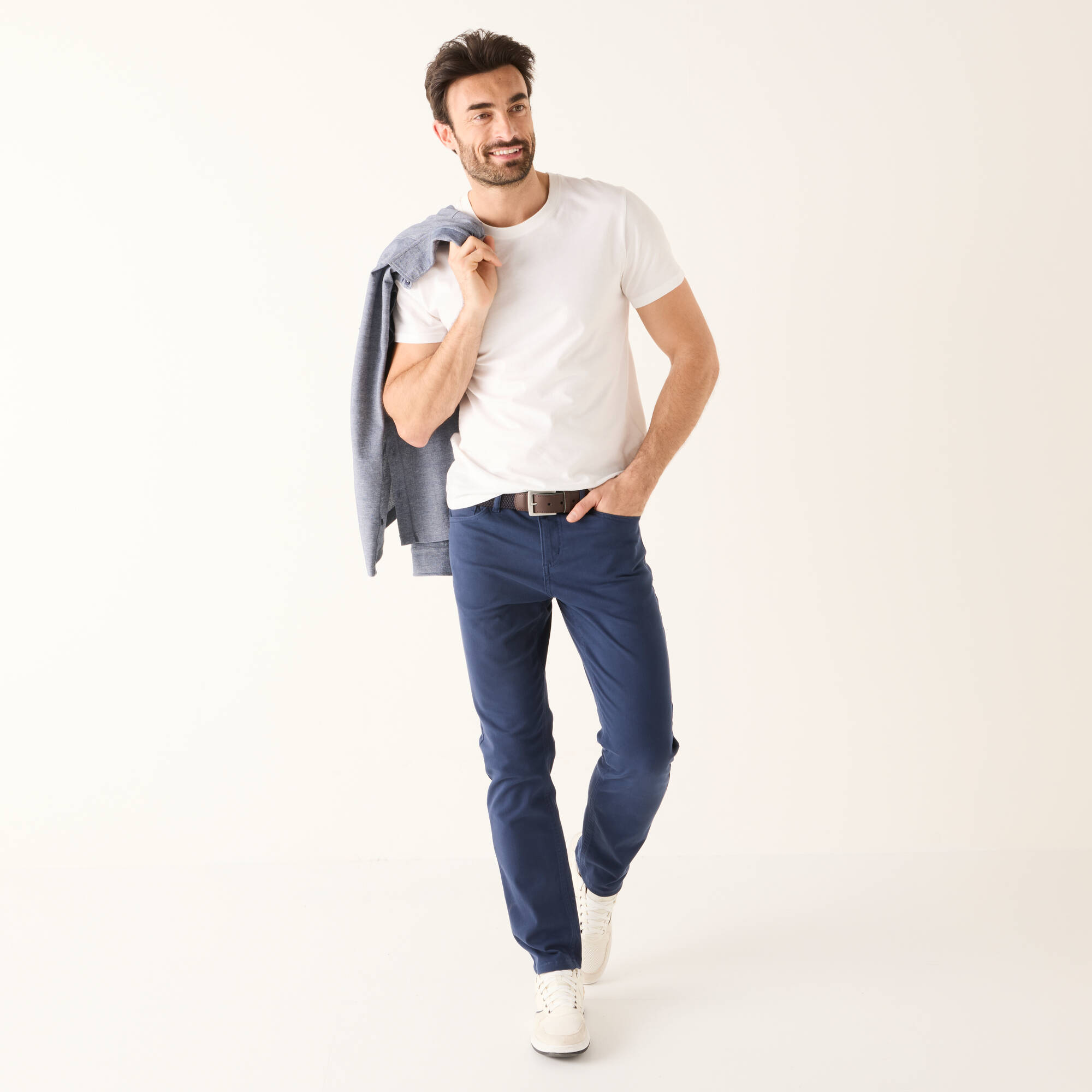 Pantalon droit 5 poches ceinture lastique invisible - L30 - Blancheporte 23 €