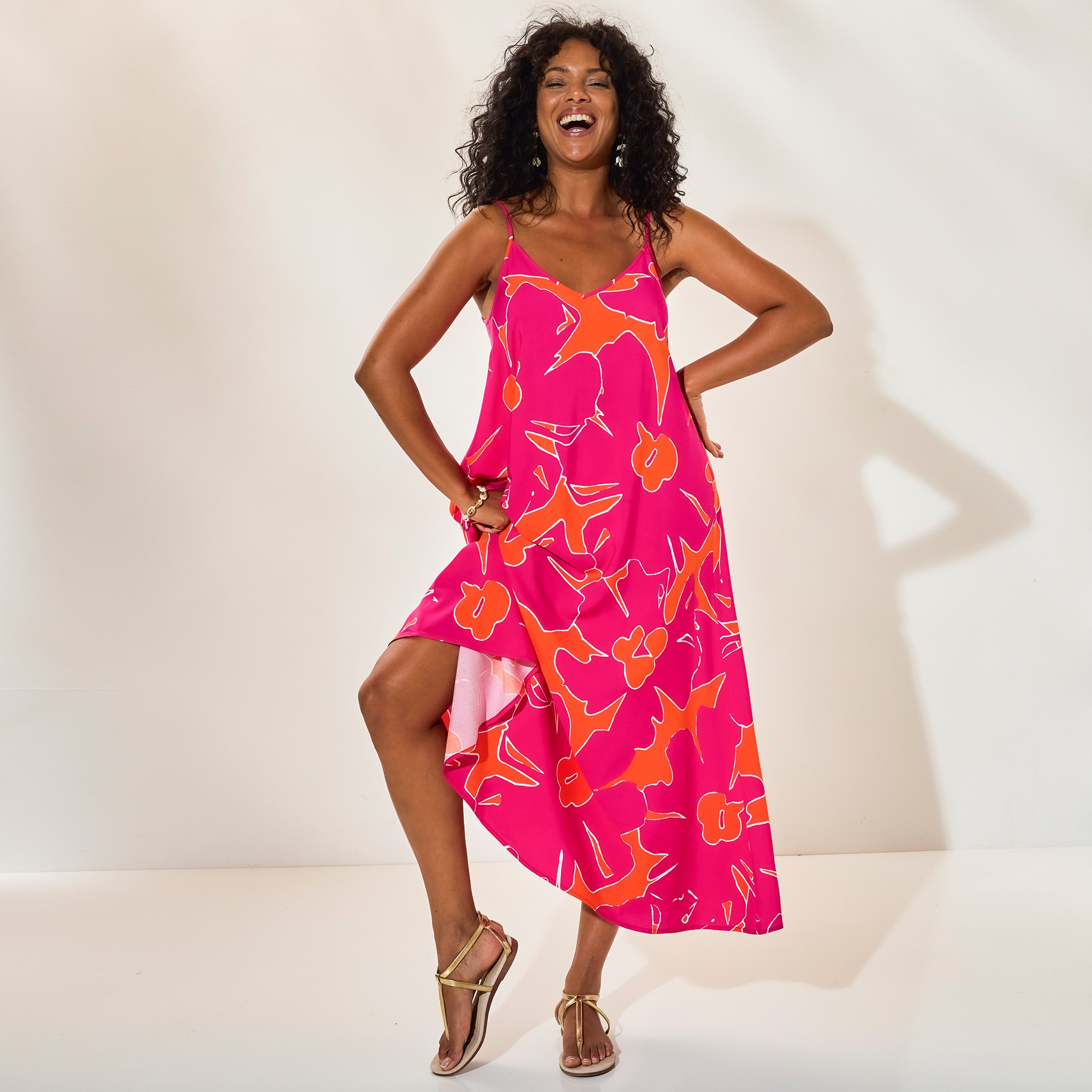 Robe Longue Imprimé Fleurs Xxl - Blancheporte