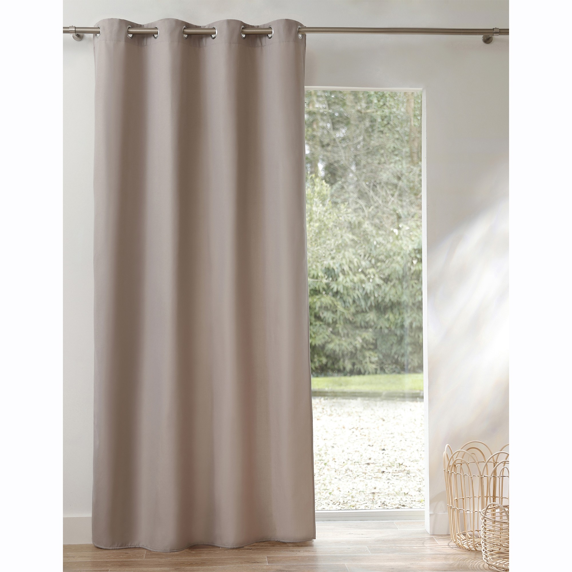 Rideau Isolant Uni Envers Polaire Finition Oeillets - Blancheporte