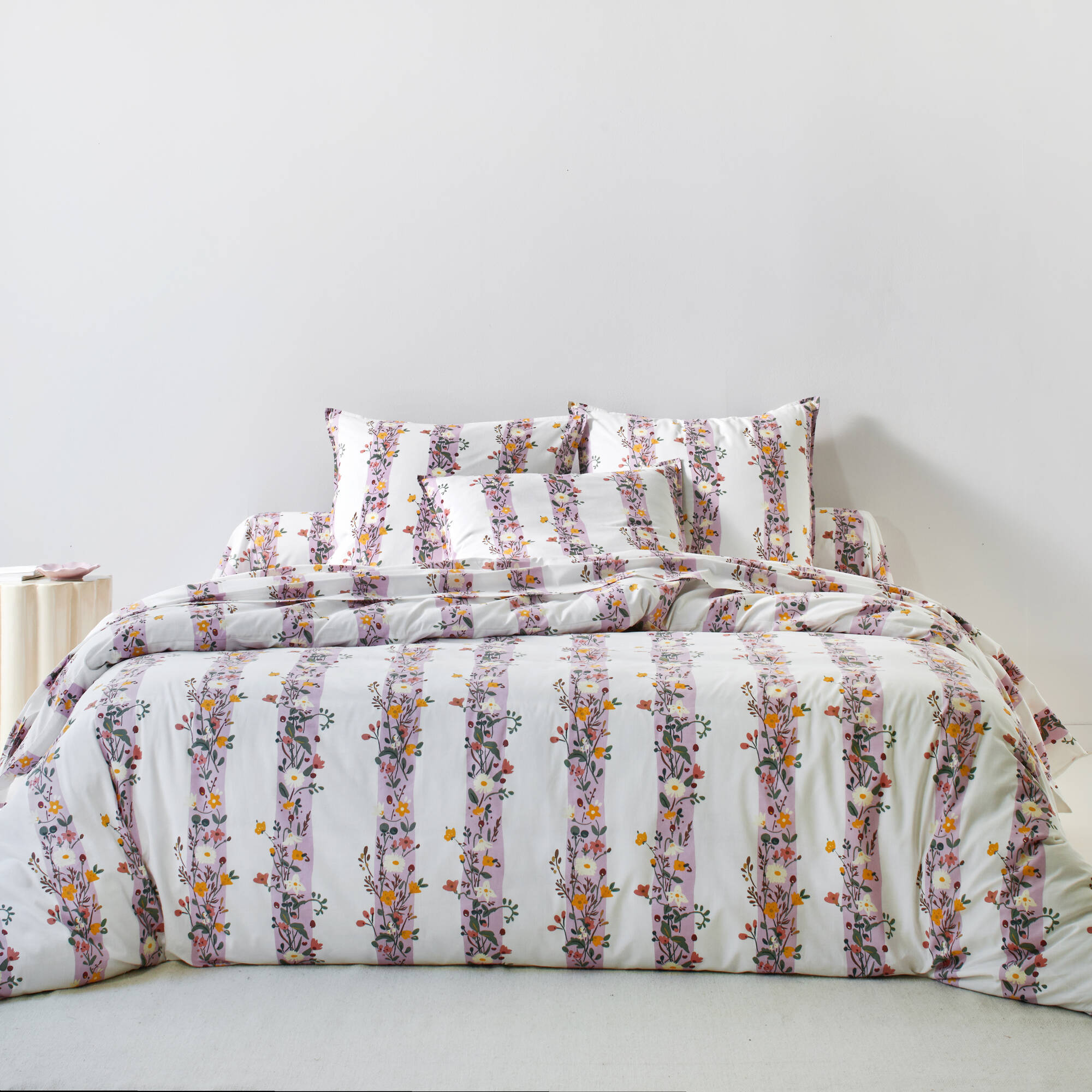 Linge de lit Céleste en coton imprimé  - Blancheporte