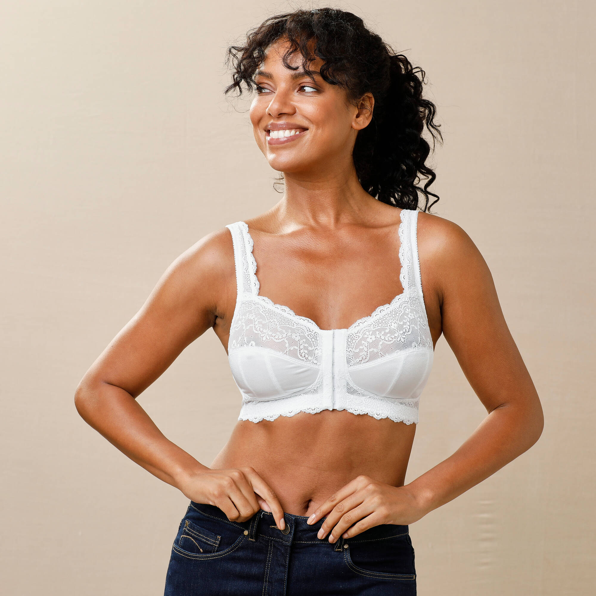 Soutien-gorge ouverture devant dentelle Salford - sans armatures - Blancheporte