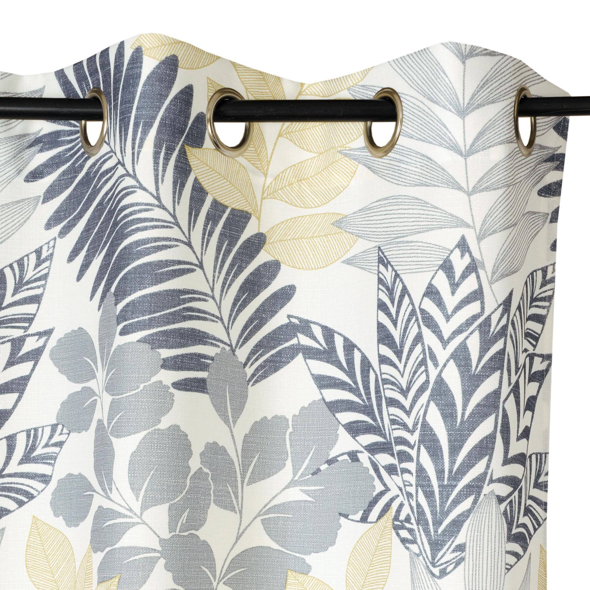 Rideau à œillets, imprimé feuillage bicolore - Blancheporte