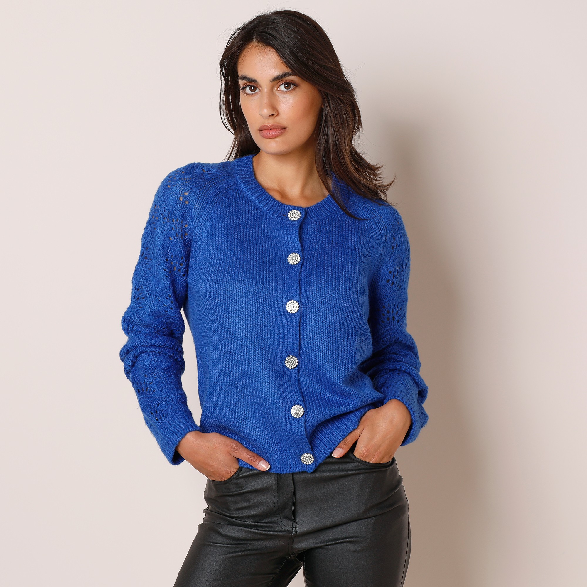 Cardigan Boutons bijoux - Blancheporte