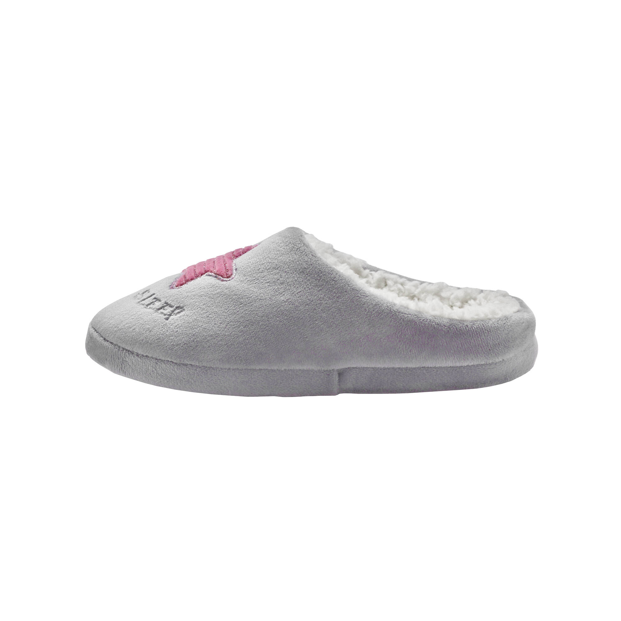 Mules en polaire brodes toiles - Blancheporte 18 €