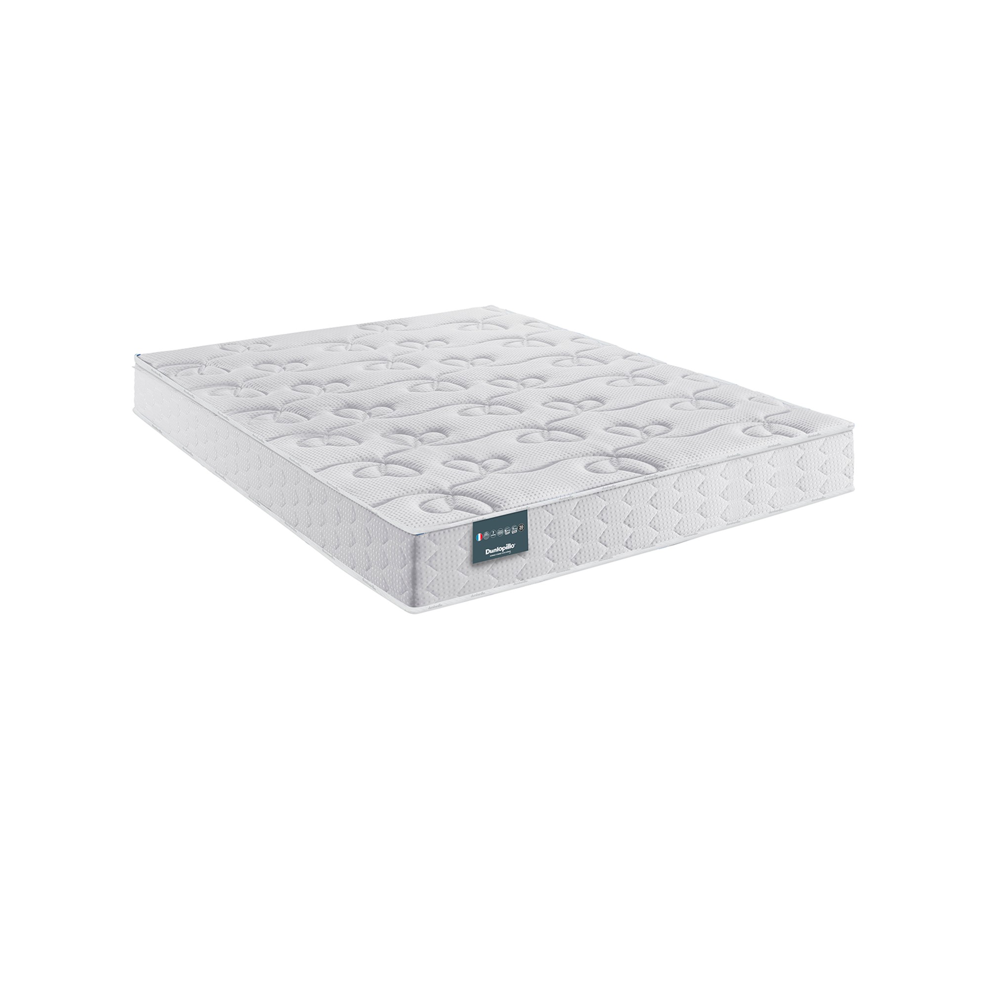 Matelas latex Dunlopillo® haut. 20 cm, confort ferme - Matelas 2 Personnes : 180x200cm - Blanc - Dun