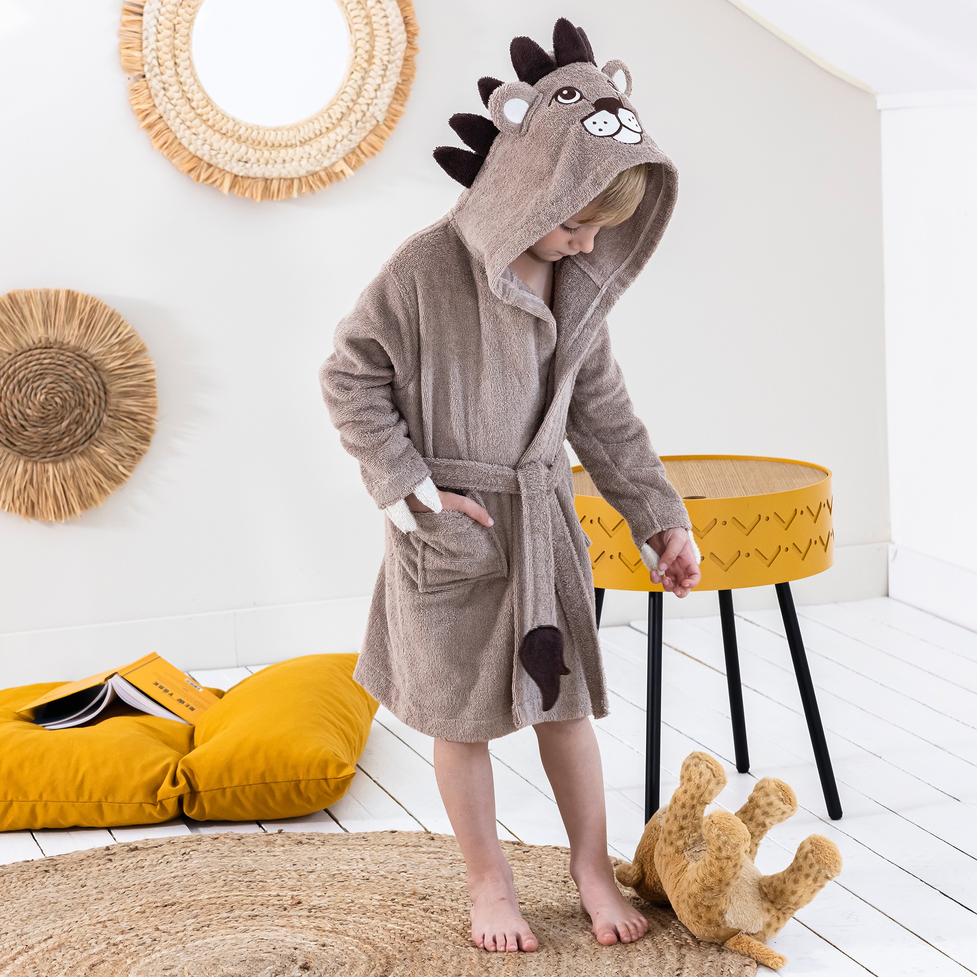 peignoir bebe roi lion