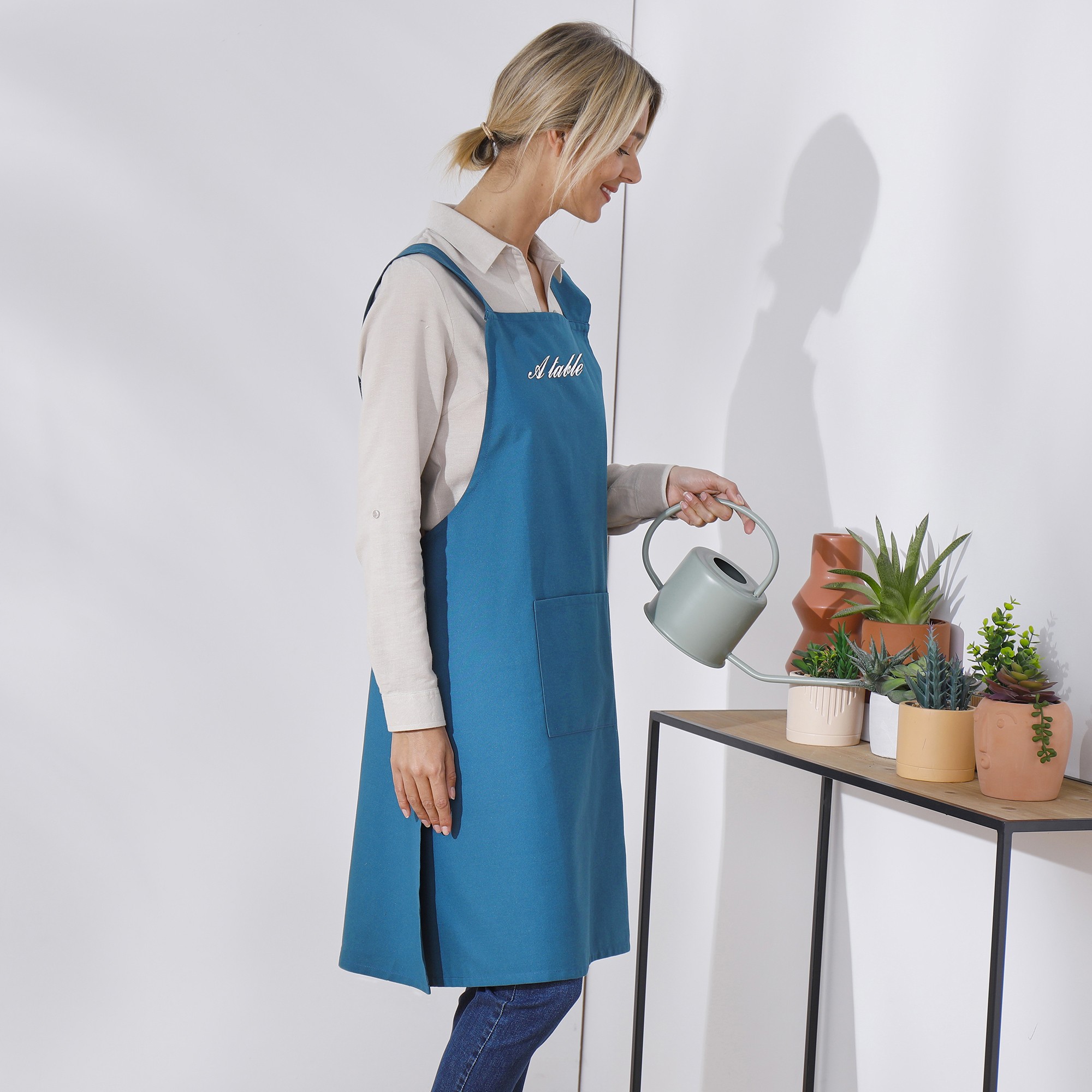 Tablier De Cuisine Japonais Coton Uni Personnalisable - Blancheporte