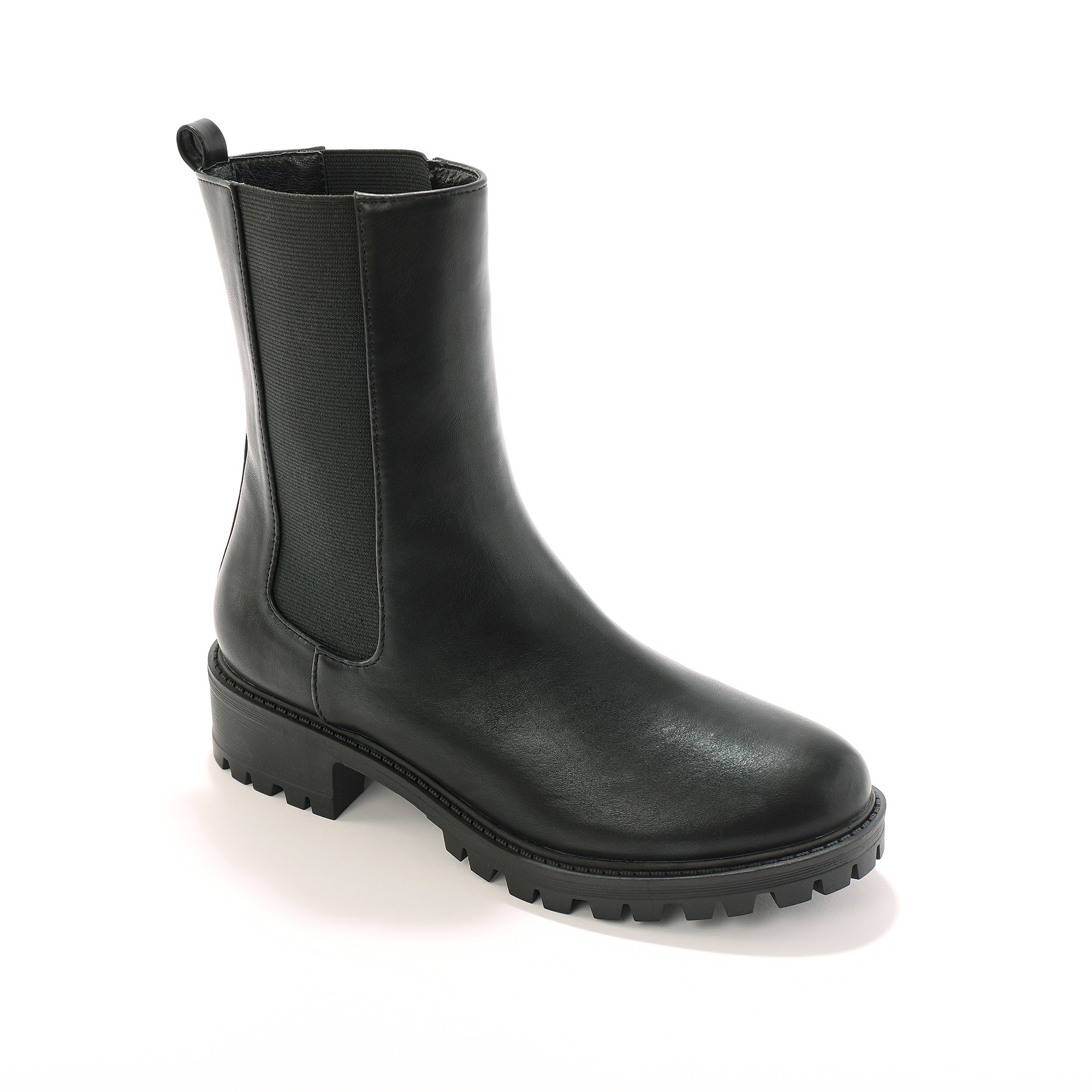 Boots Montantes Élastiquées À Large Semelle Crantée - Blancheporte