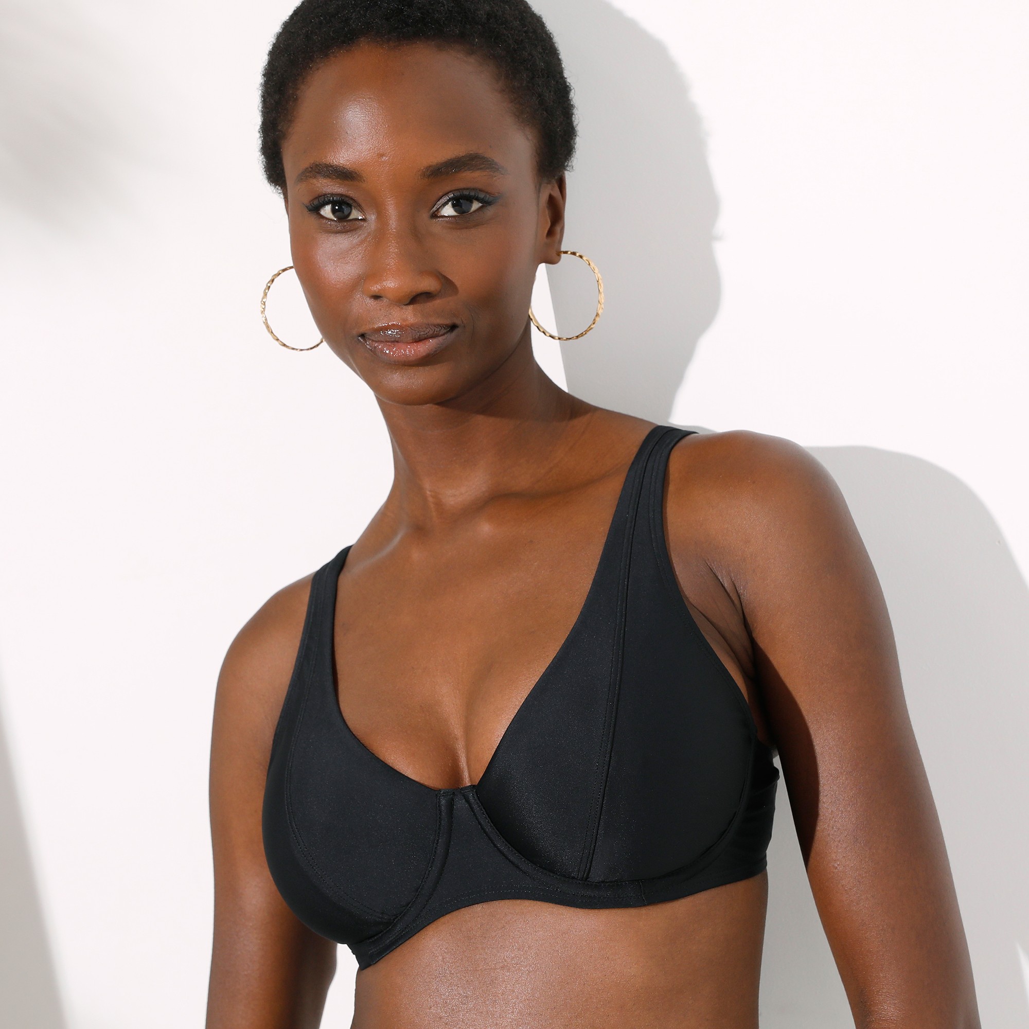 Haut De Maillot De Bain Forme Foulard Uni Solaro - Avec Armatures Flexibles - Blancheporte