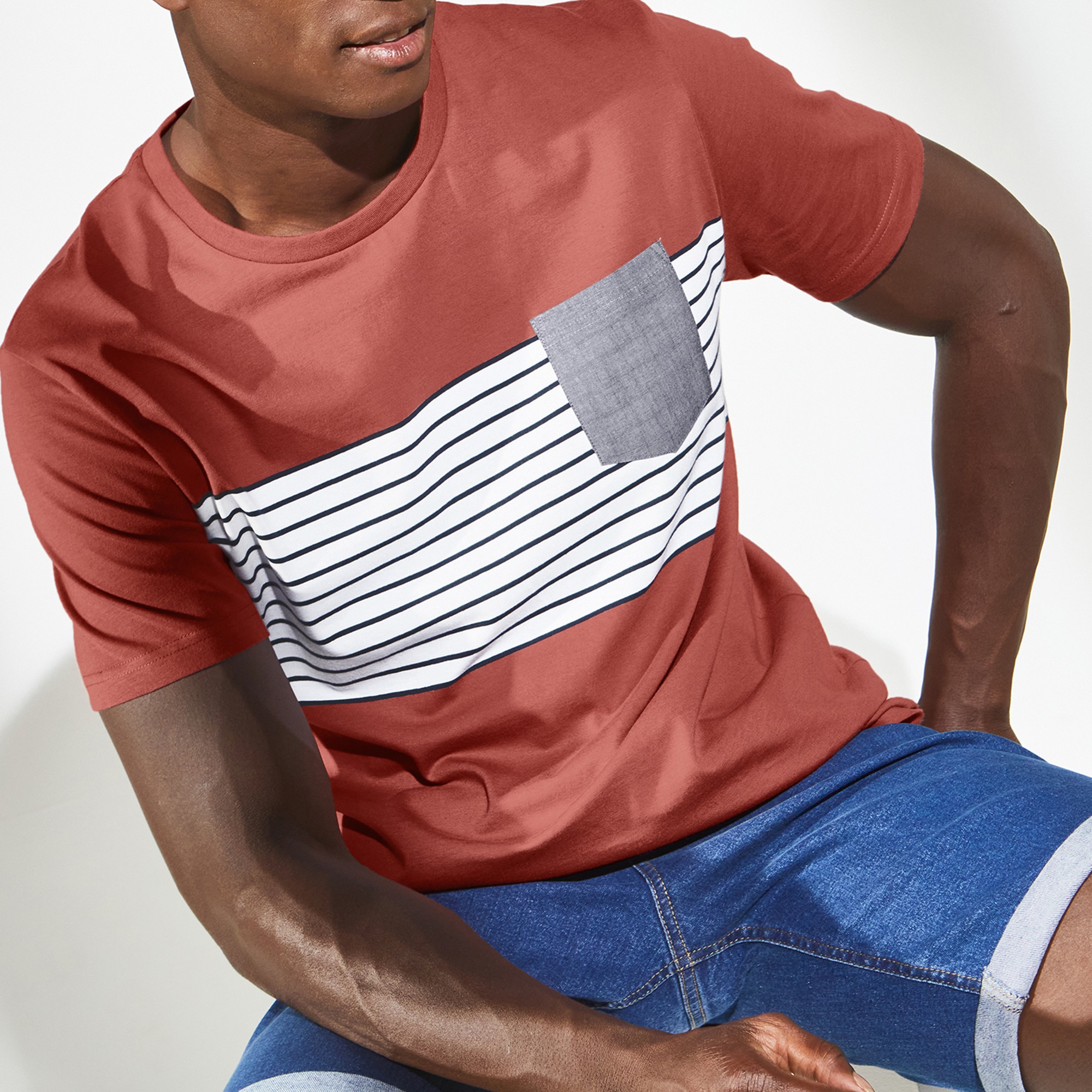 T-shirt Rayé Manches Courtes - Blancheporte