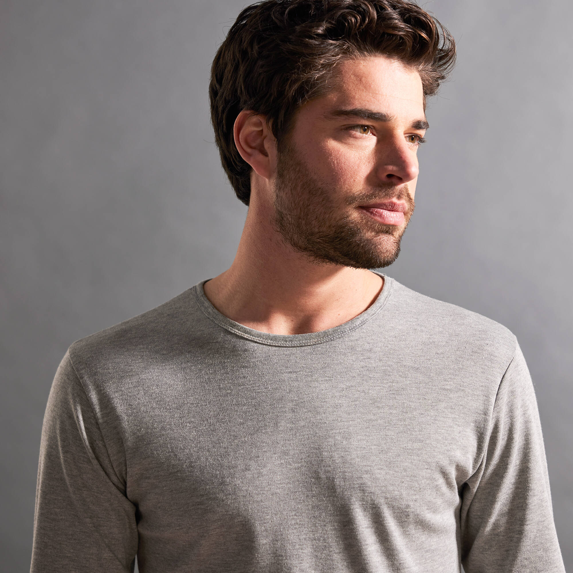 T-shirt sous-vtement homme col rond manches longues chaleur douce - lot de 2 - Blancheporte 32$