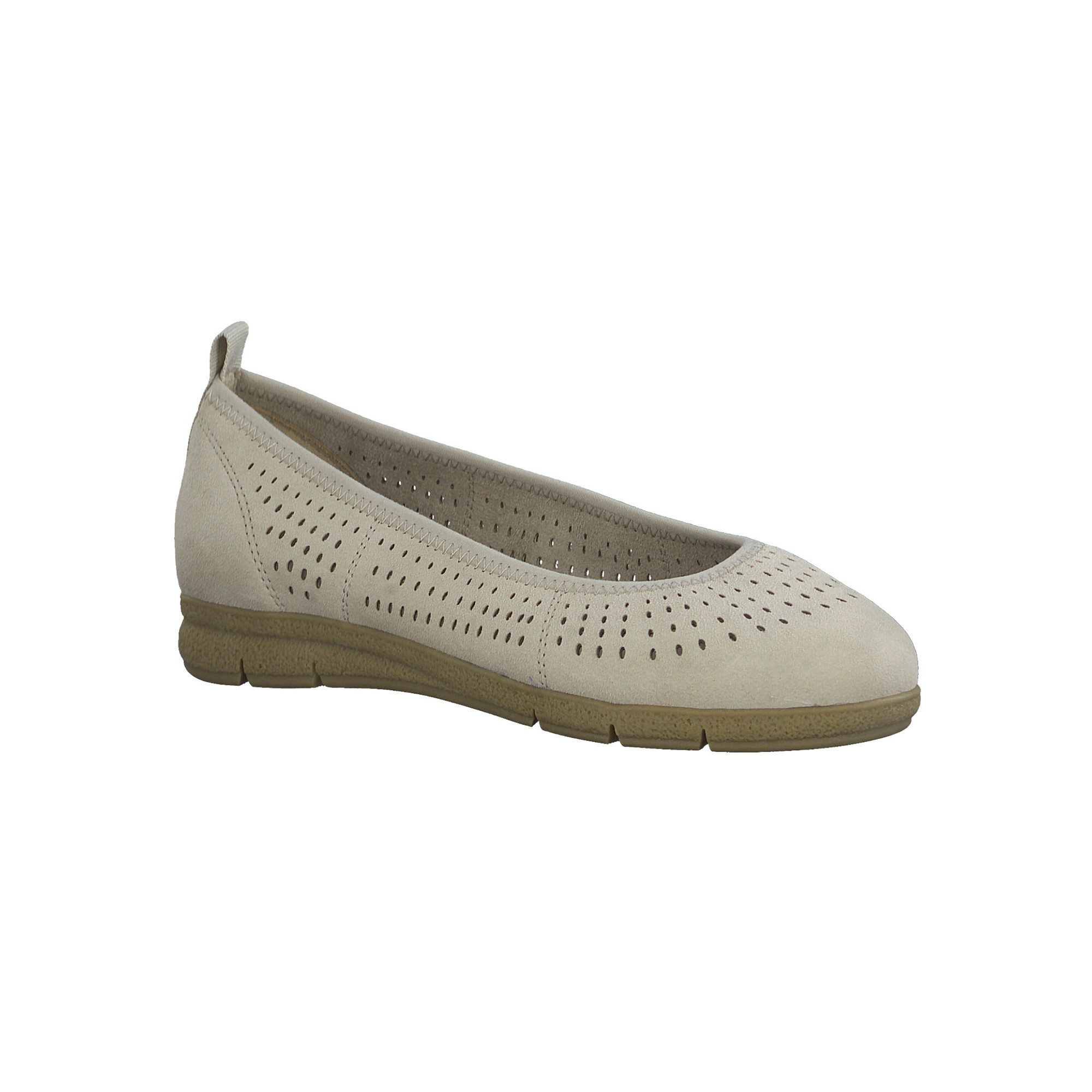 Ballerines dessus cuir - largeur confort - 41 - Beige - Tamaris