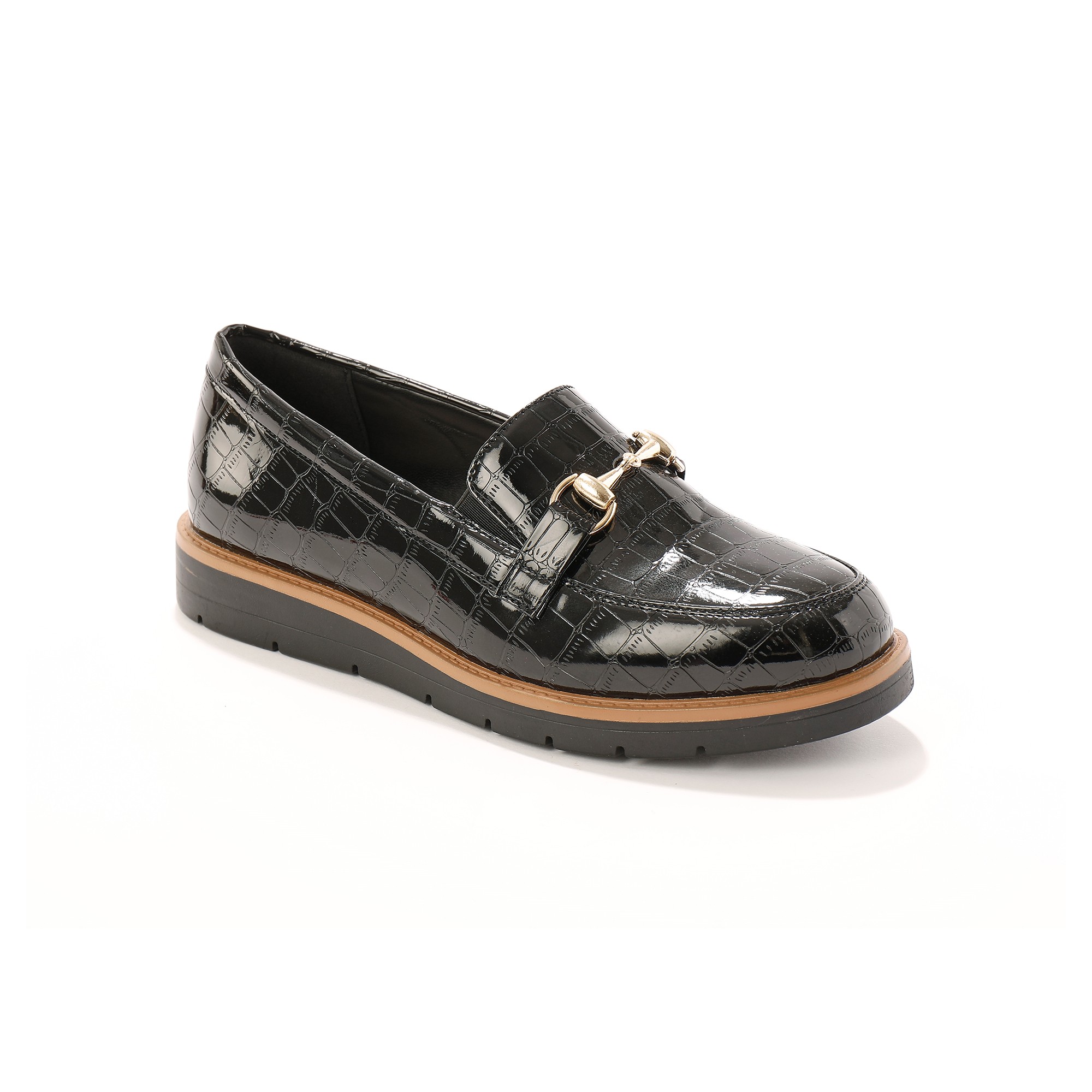 Mocassin femme semelle compensée hot sale
