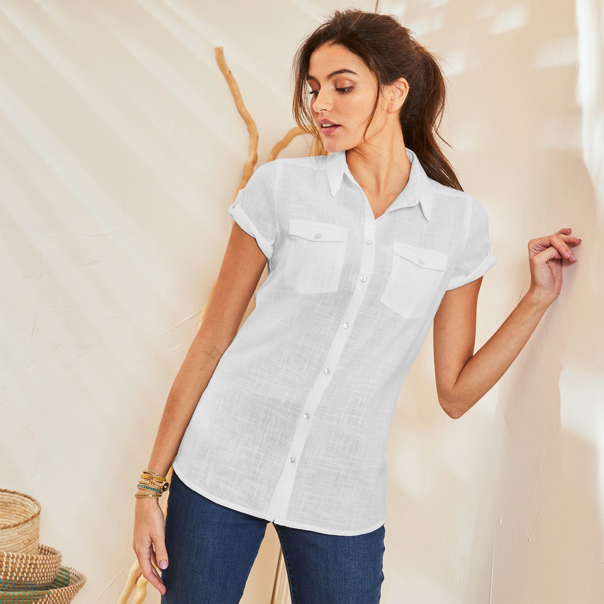 Chemisier blanche porte sales