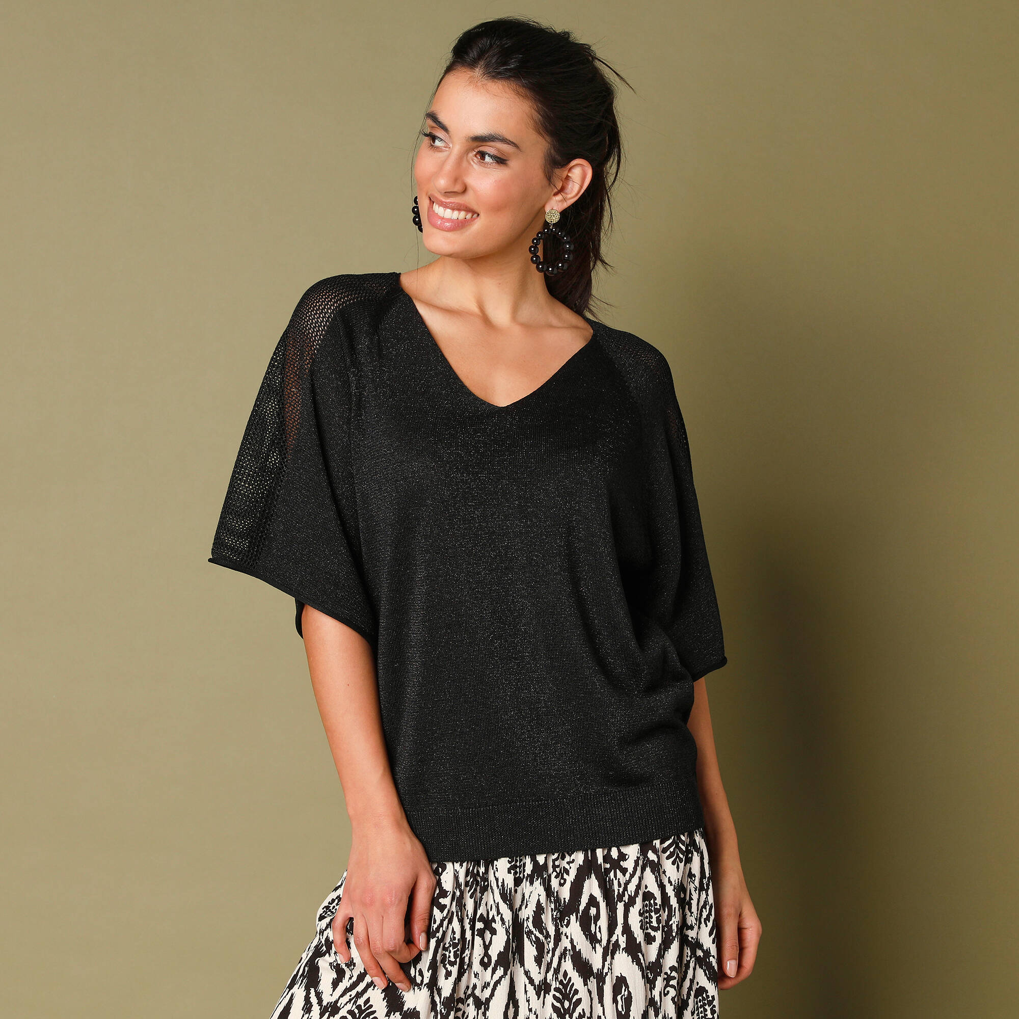 Pull loose maille brillante - Blancheporte 28$