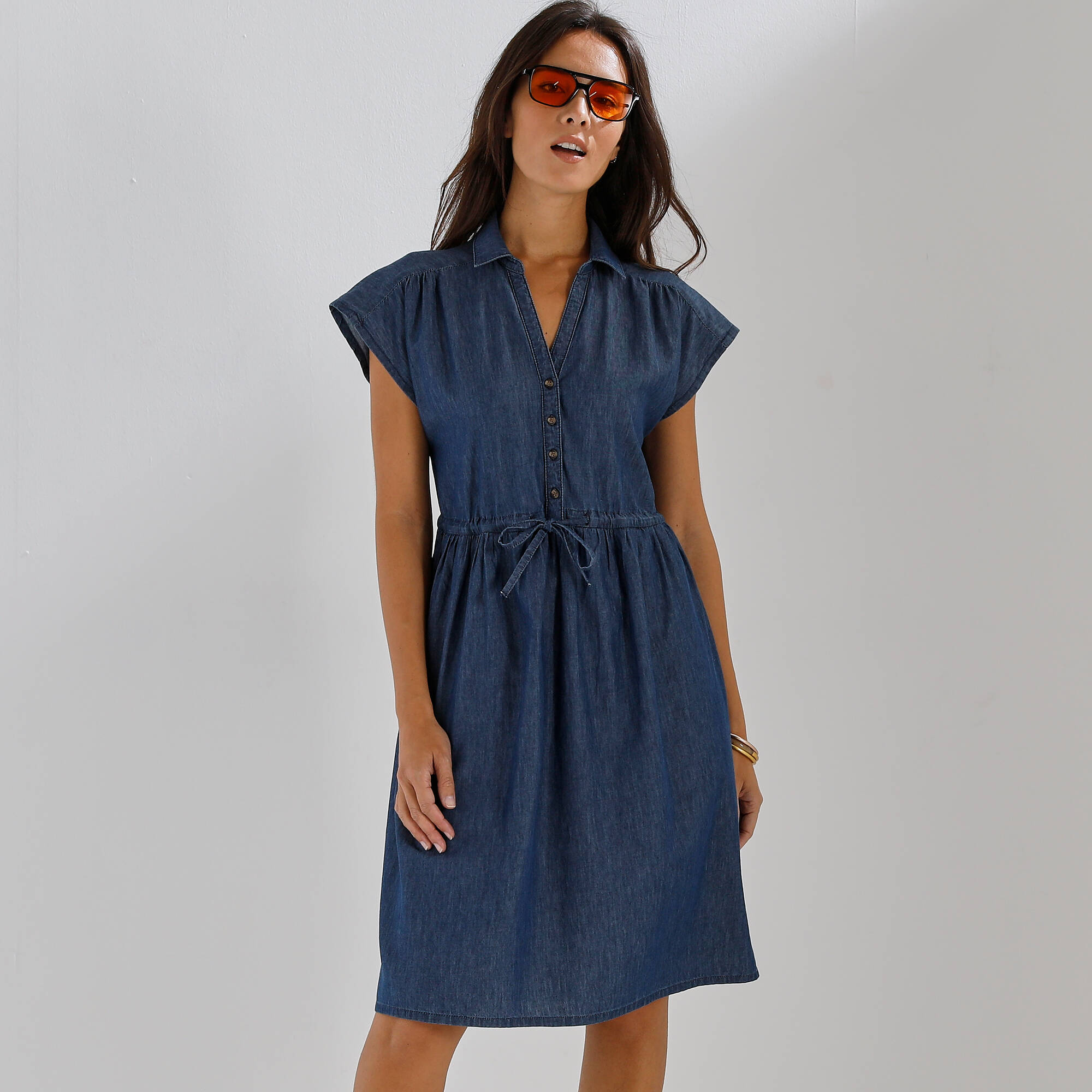 Robe Chemisier Blancheporte Manches Courtes - Taille 46, Couleur Rouge Brique, Neuve Sans étiquette