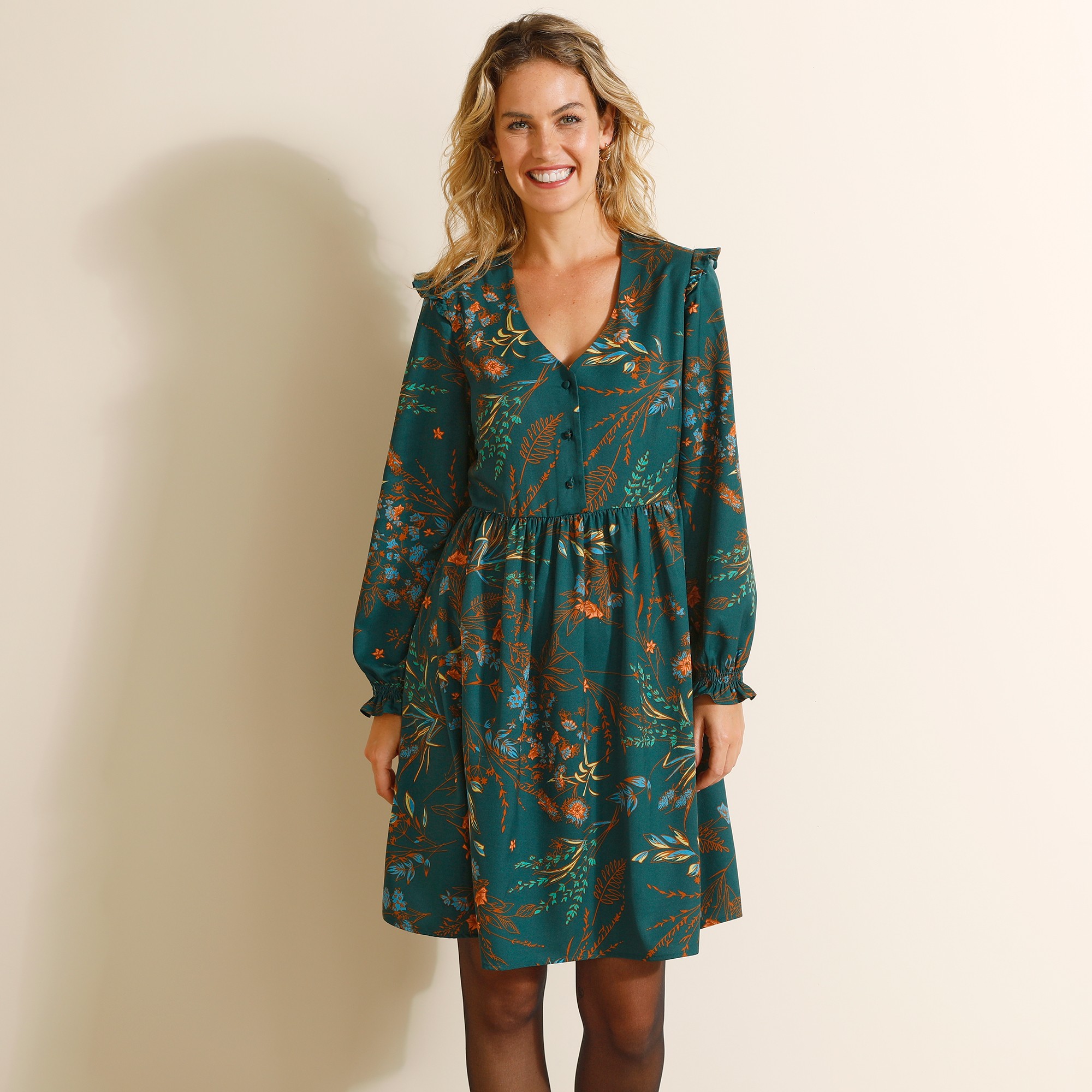 Robe Imprimée Col V - Blancheporte