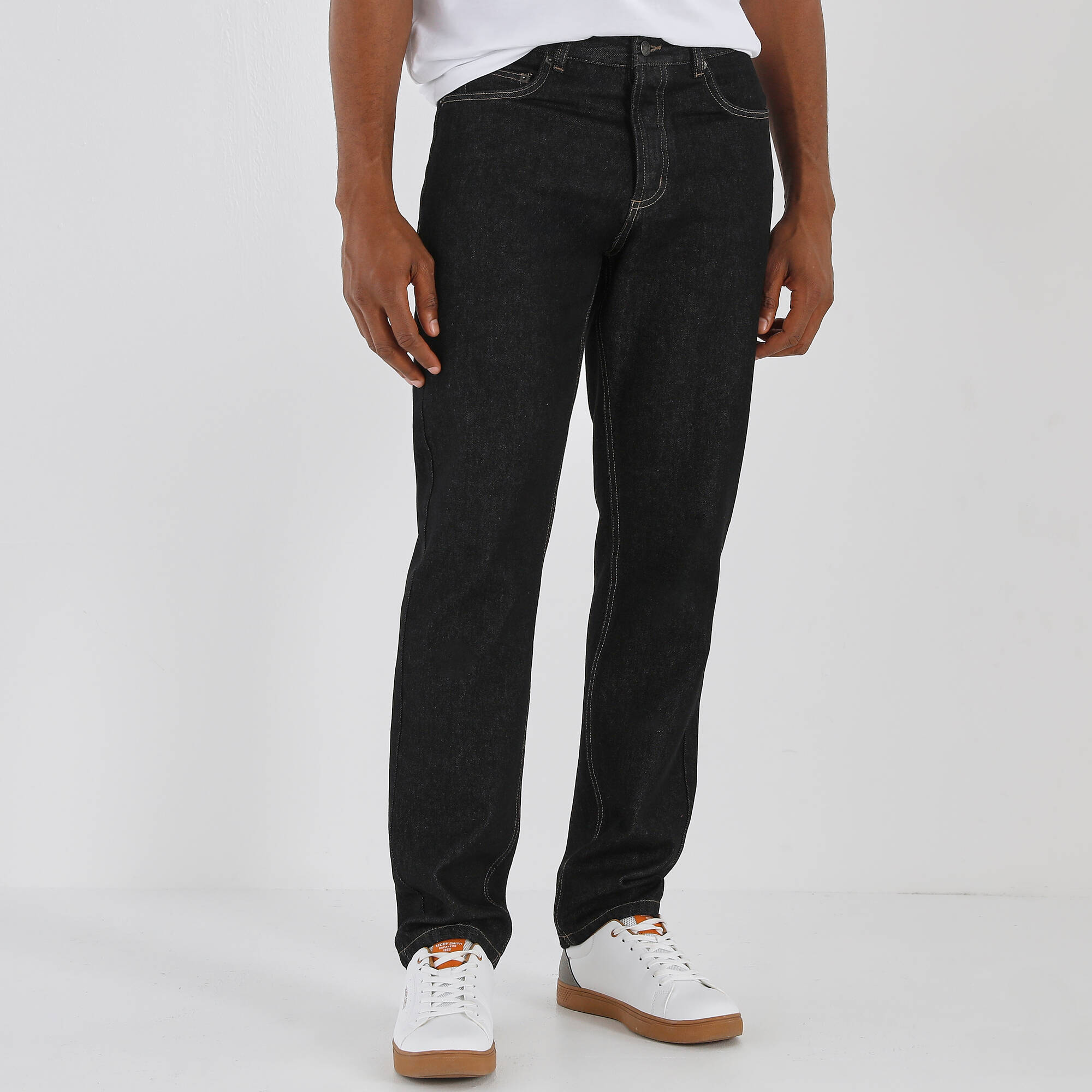 Jean Noir Blanc WHBM Taille 4R - Pour Femme, Occasion Très Bon État, Coupe Régulière