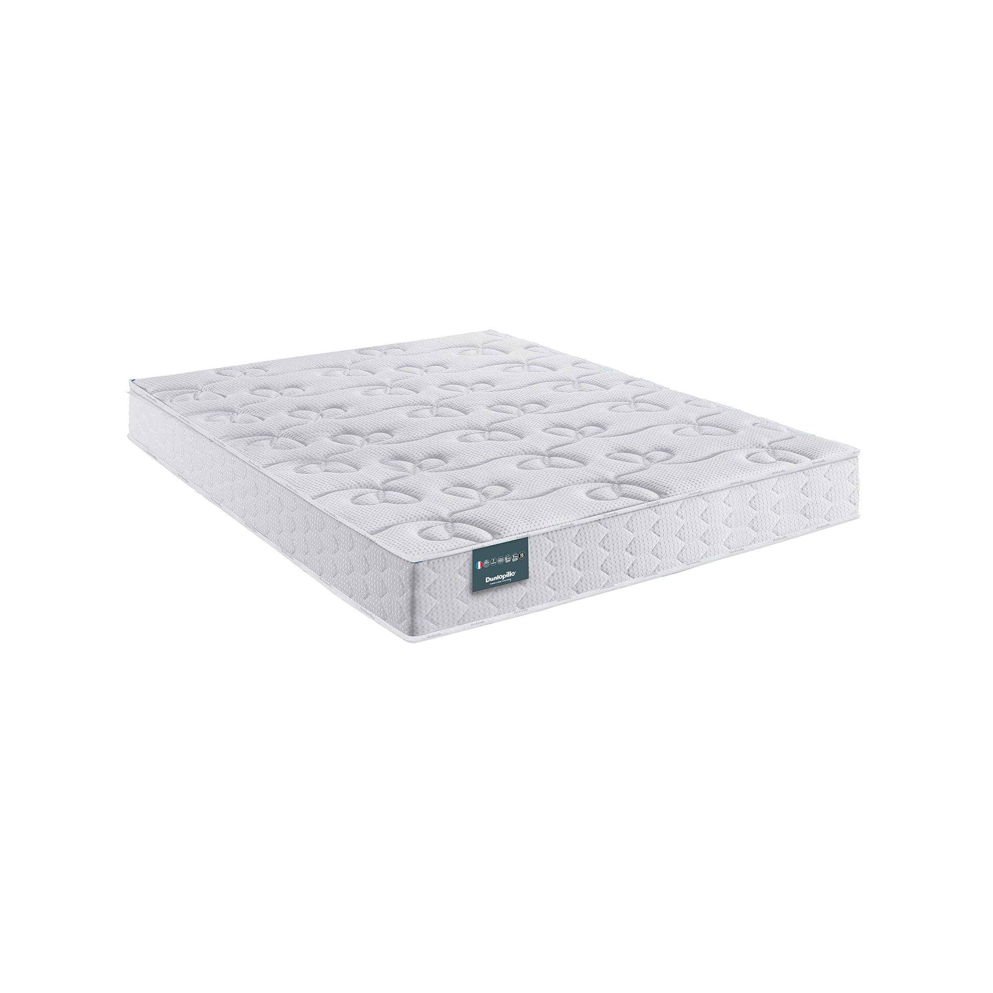 Matelas latex Dunlopillo® haut. 18 cm, confort ferme - Matelas 2 Personnes : 180x200cm - Blanc - Dun