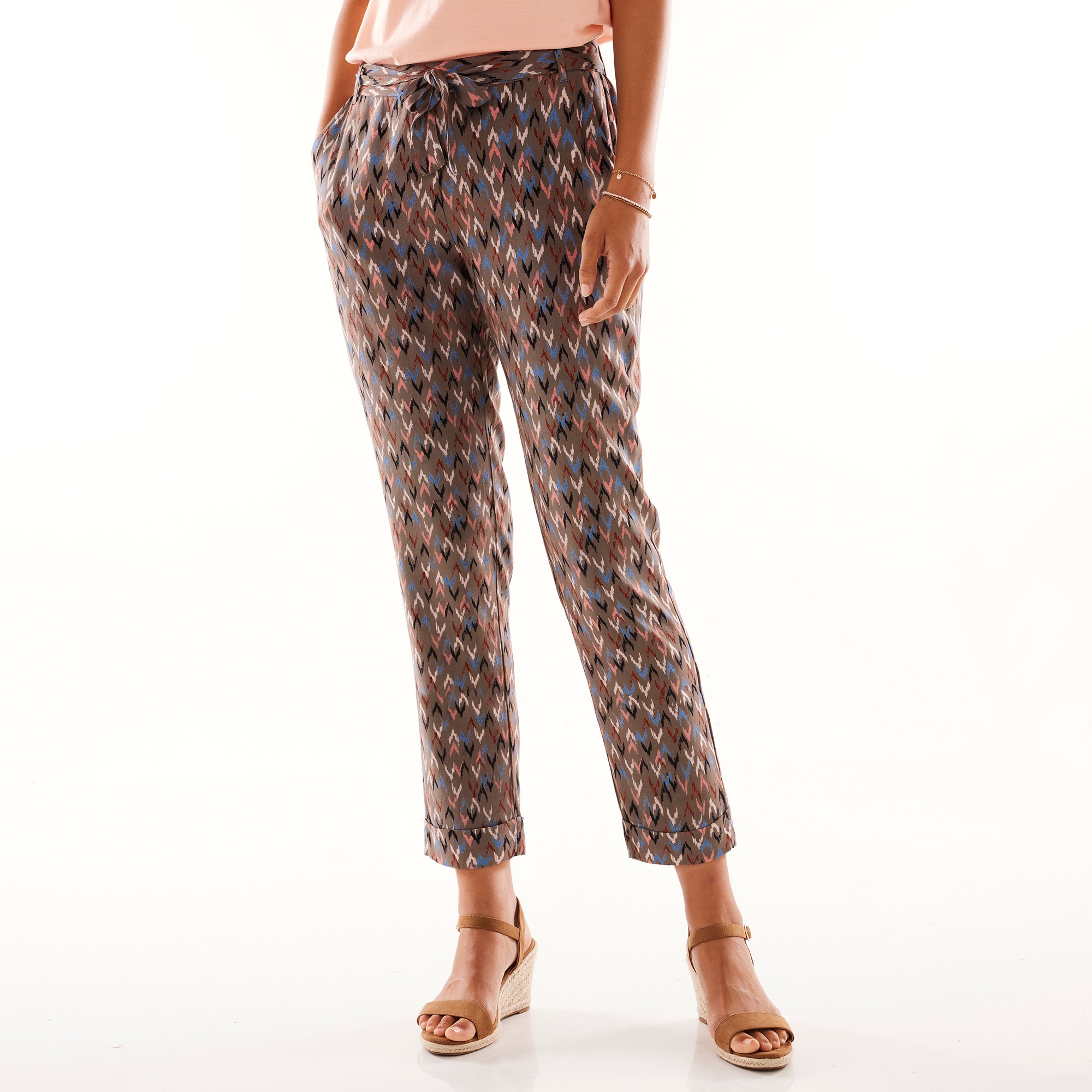 Pantalon 7/8ème Fuselé Imprimé Graphique - Blancheporte