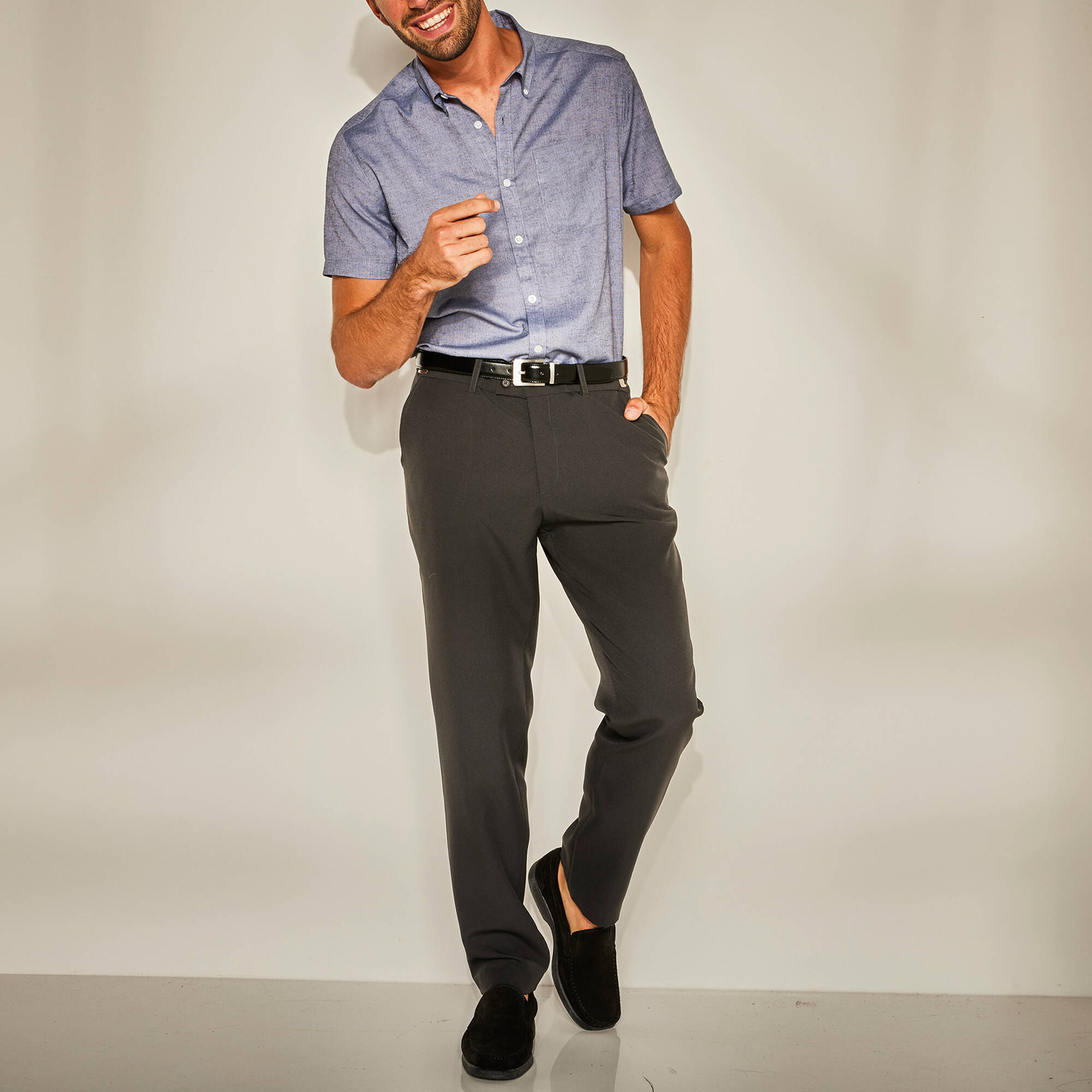 Pantalon taille rglable sans pince - polyester - Blancheporte 46$