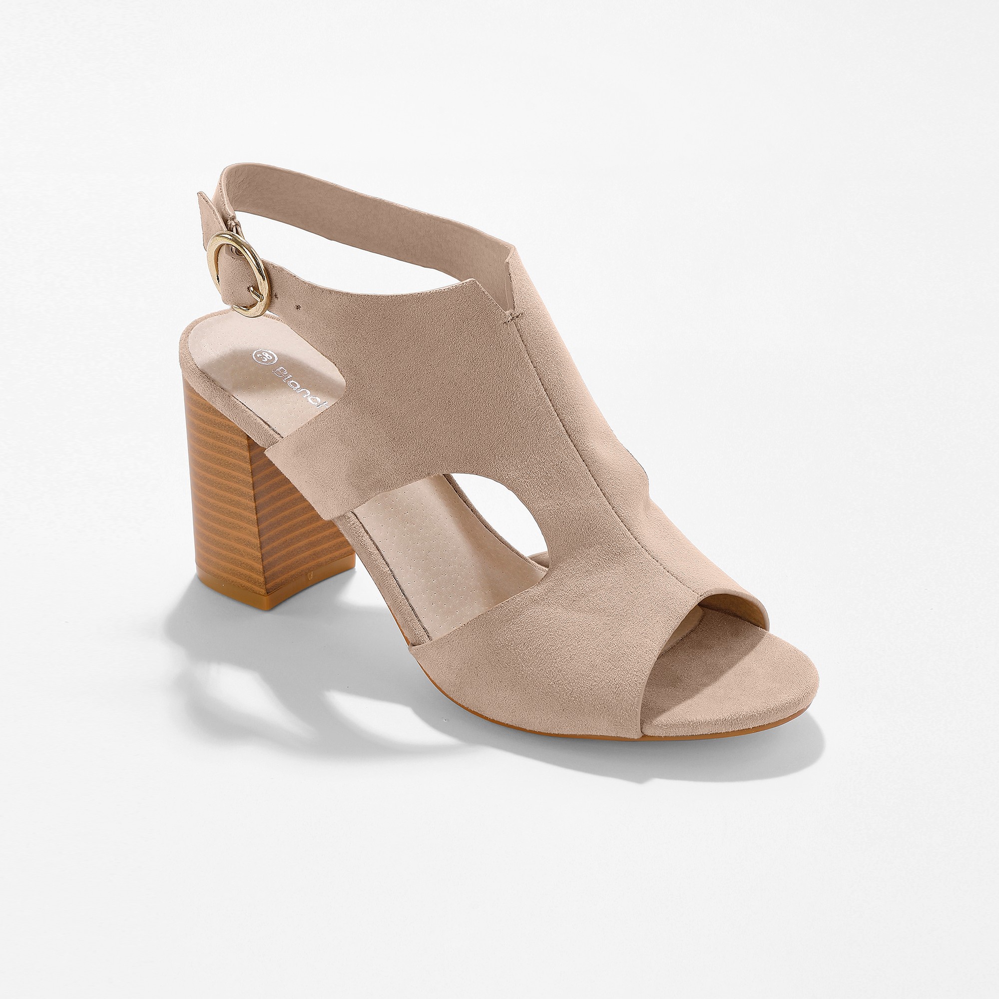 Sandales Enveloppantes À Talon Bois - Blancheporte