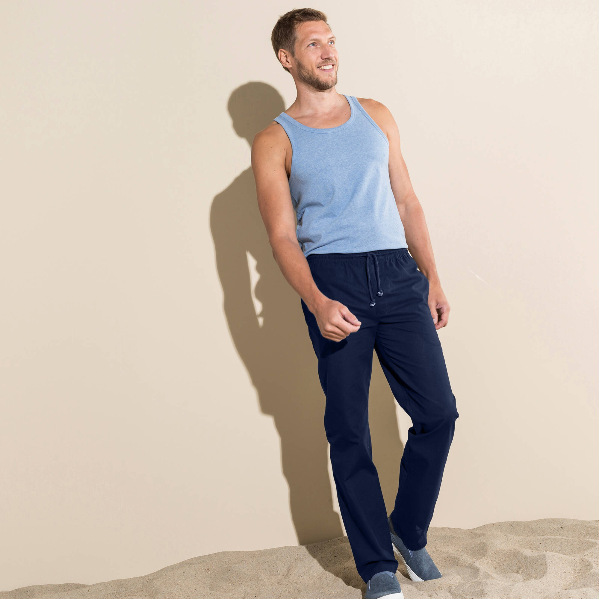 Pantalon toile ceinture lastique - Blancheporte 30$