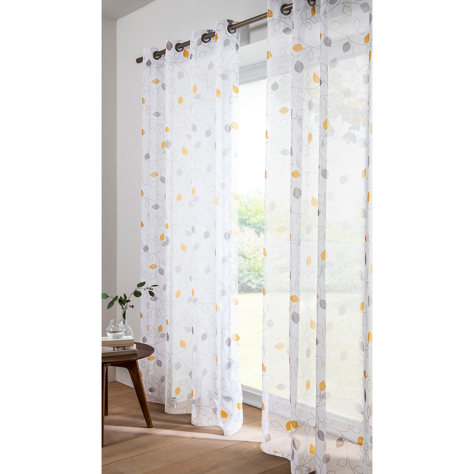 Voilage Clairière Imprimé Feuilles - Blancheporte