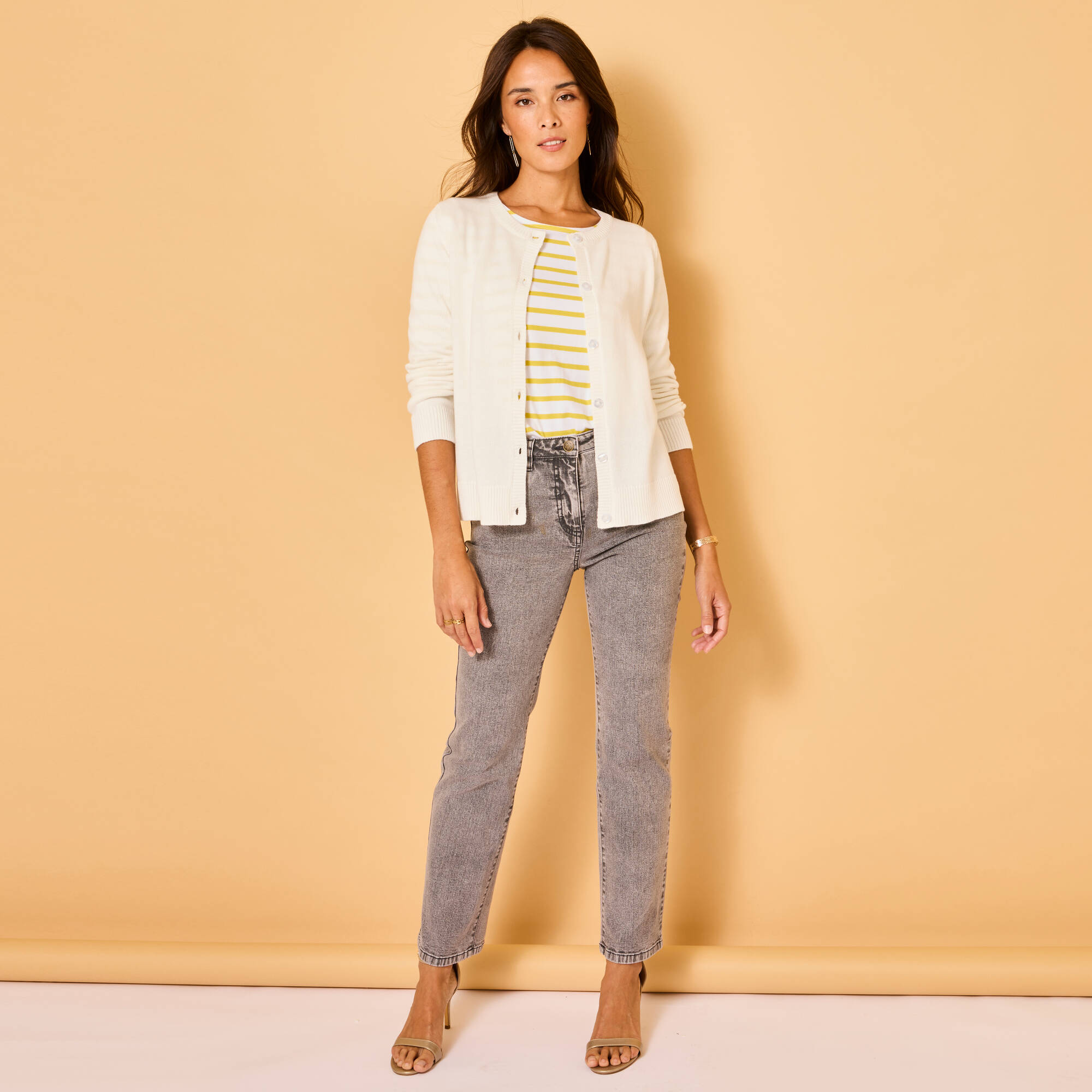 Cardigan boutonn coton mlang - Blancheporte 35$