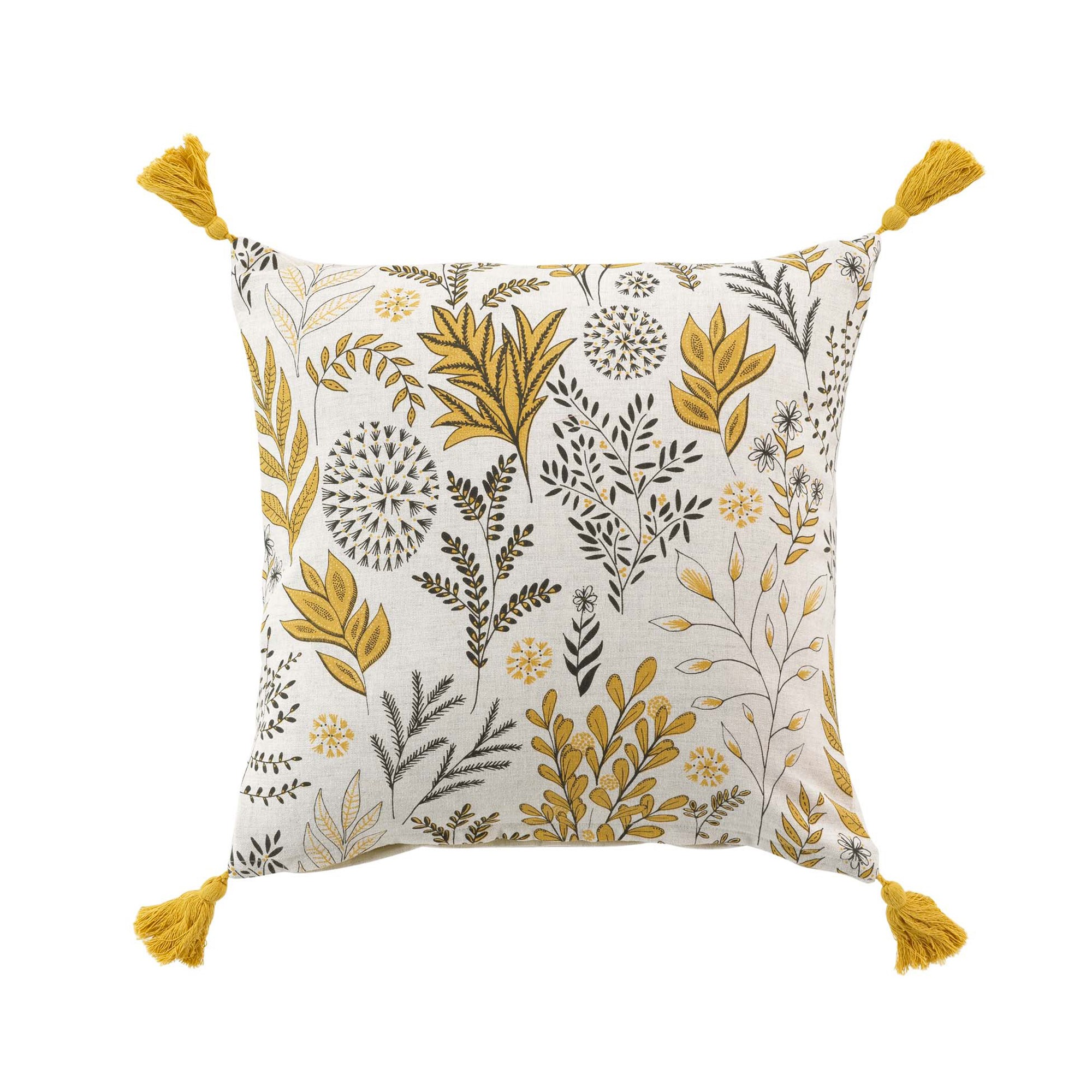 Coussin Pompons Et Fleurs - Blancheporte