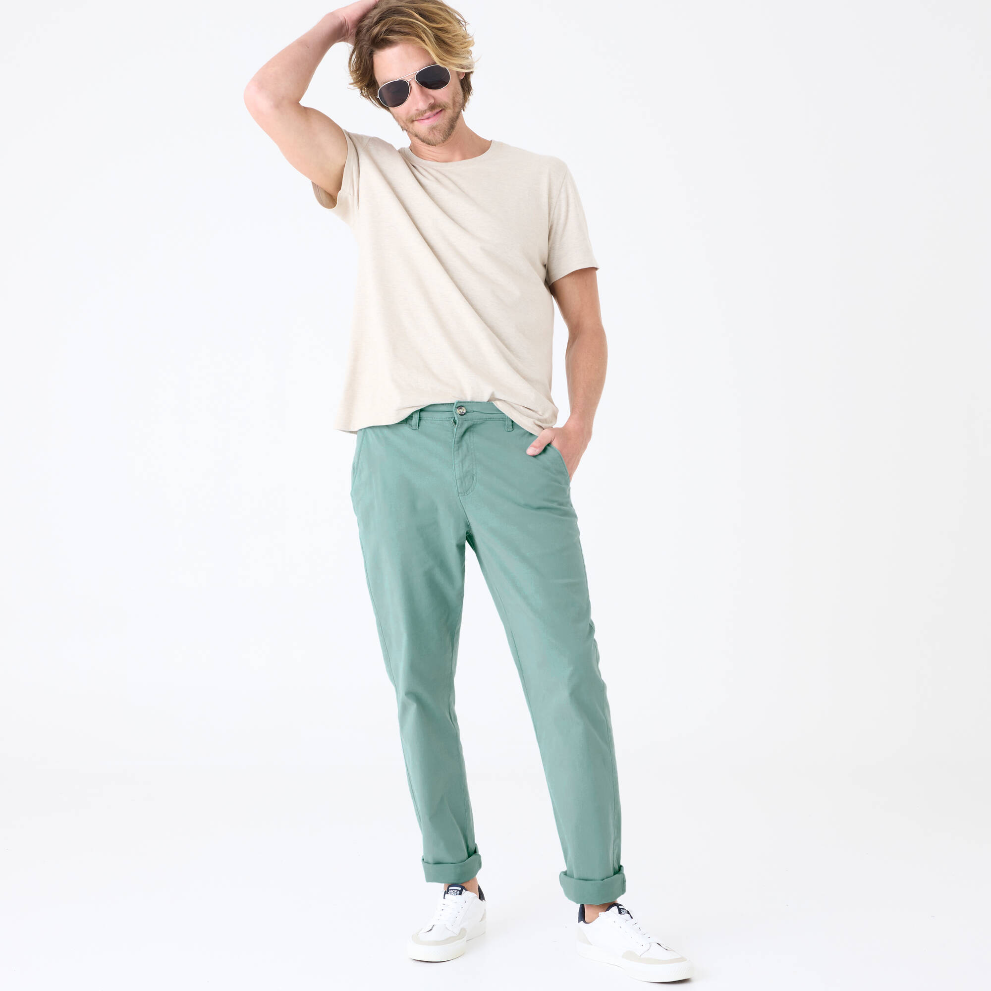 Pantalon chino ceinture arrondie sous le ventre - Blancheporte 38$