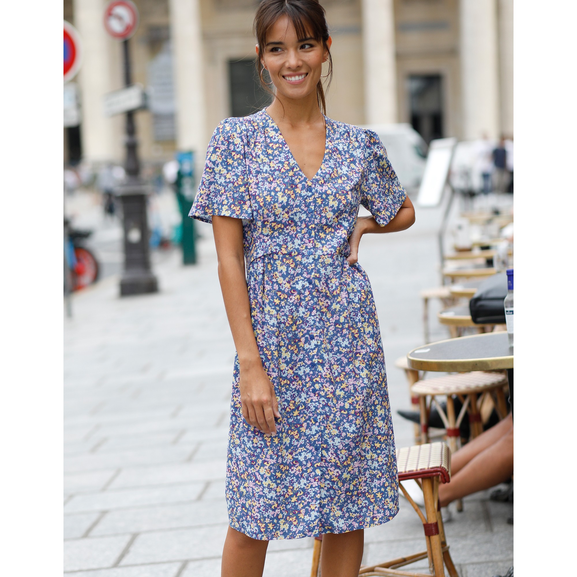 Robe Boutonnée Imprimée - Blancheporte