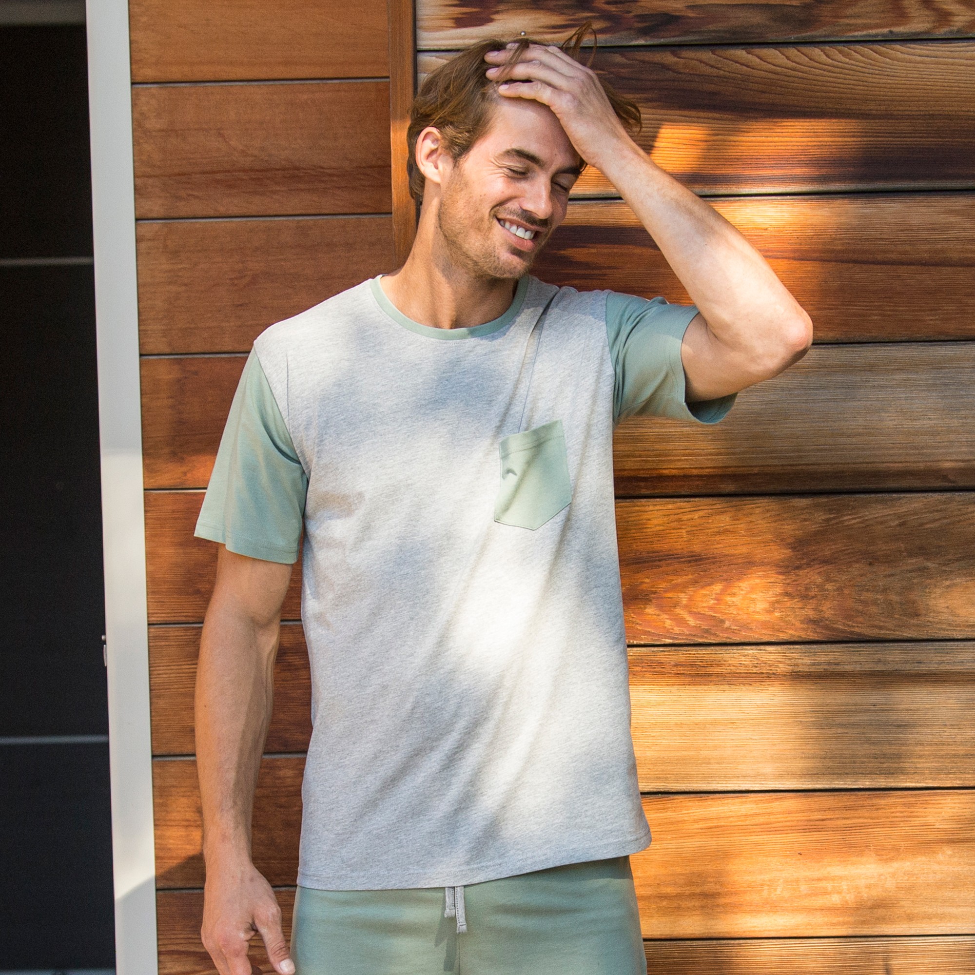 Tee-shirt Pyjama Bicolore Manches Courtes - Blancheporte