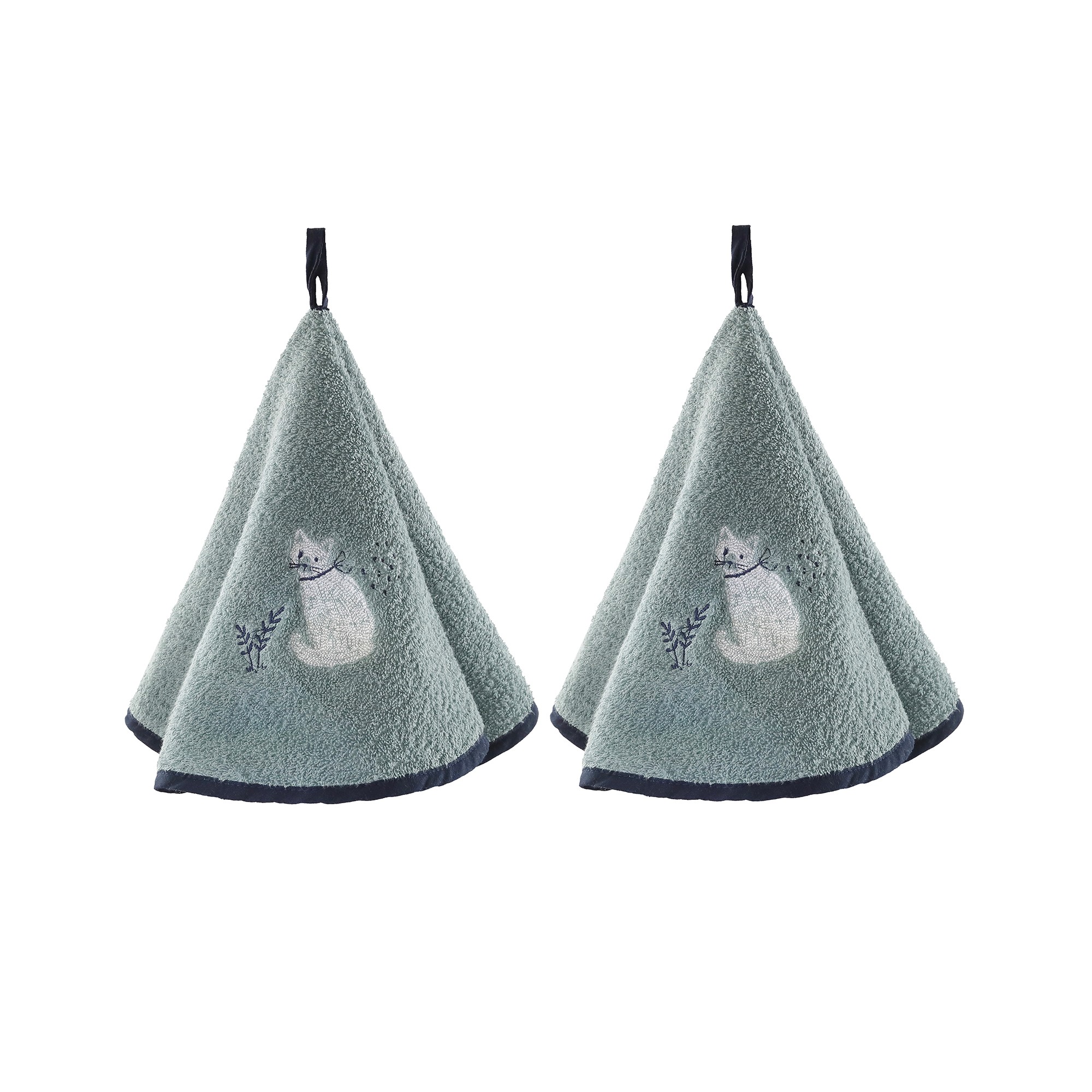 Essuie-mains Éponge Brodé Chats - Blancheporte