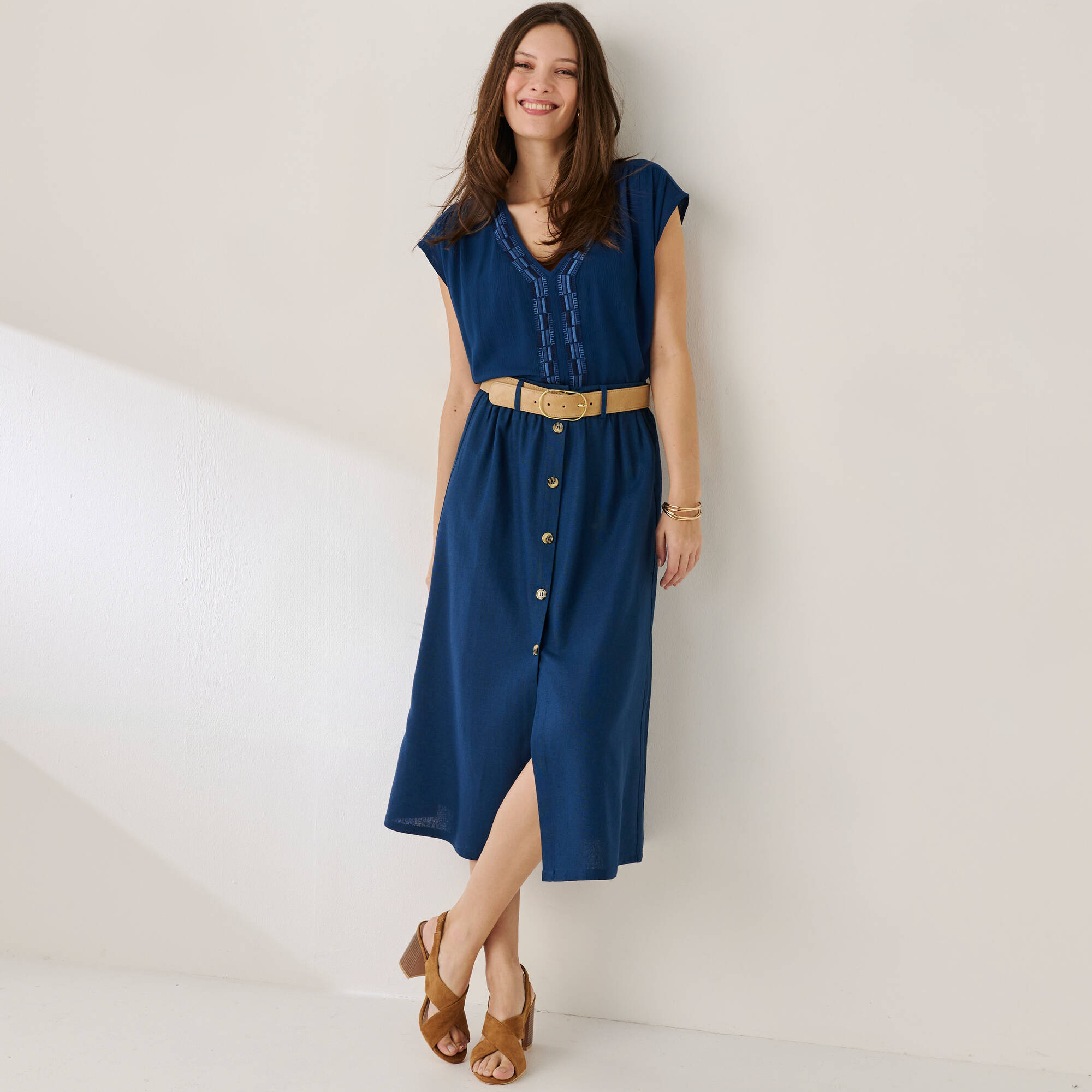 Blouse fluide broderies fantaisie - Blancheporte 10 €