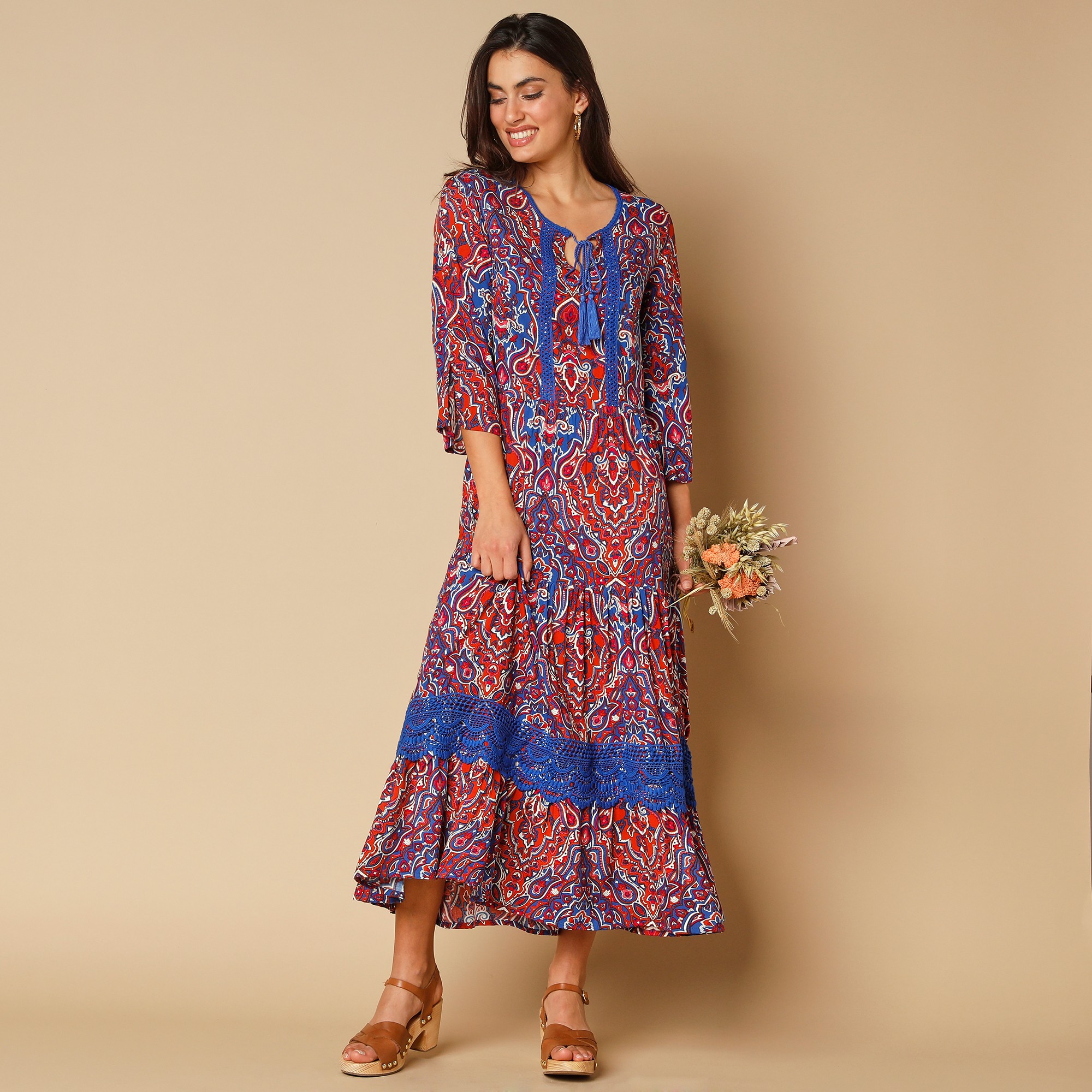 Robe Longue Imprimée - Lora Zellini