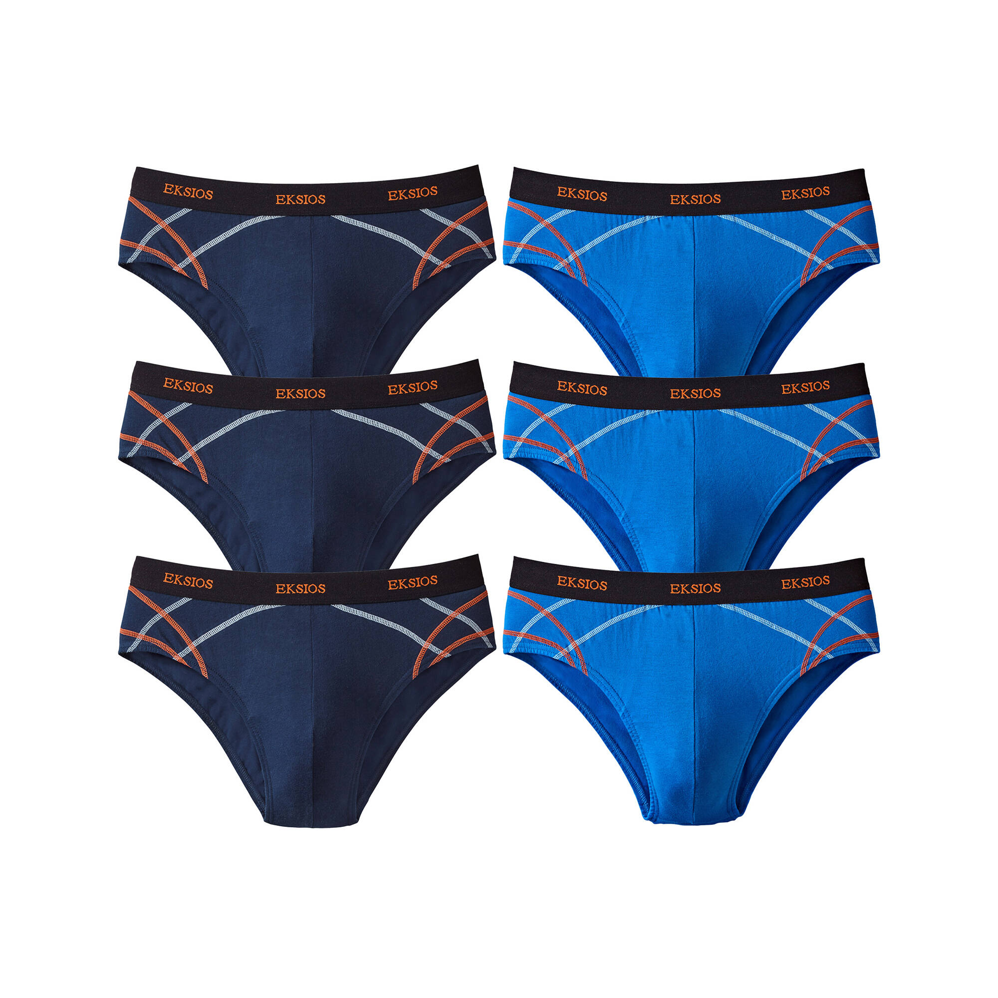 Slip fermé élastiqué surpiqué taille confort - lot de 6 - Blancheporte