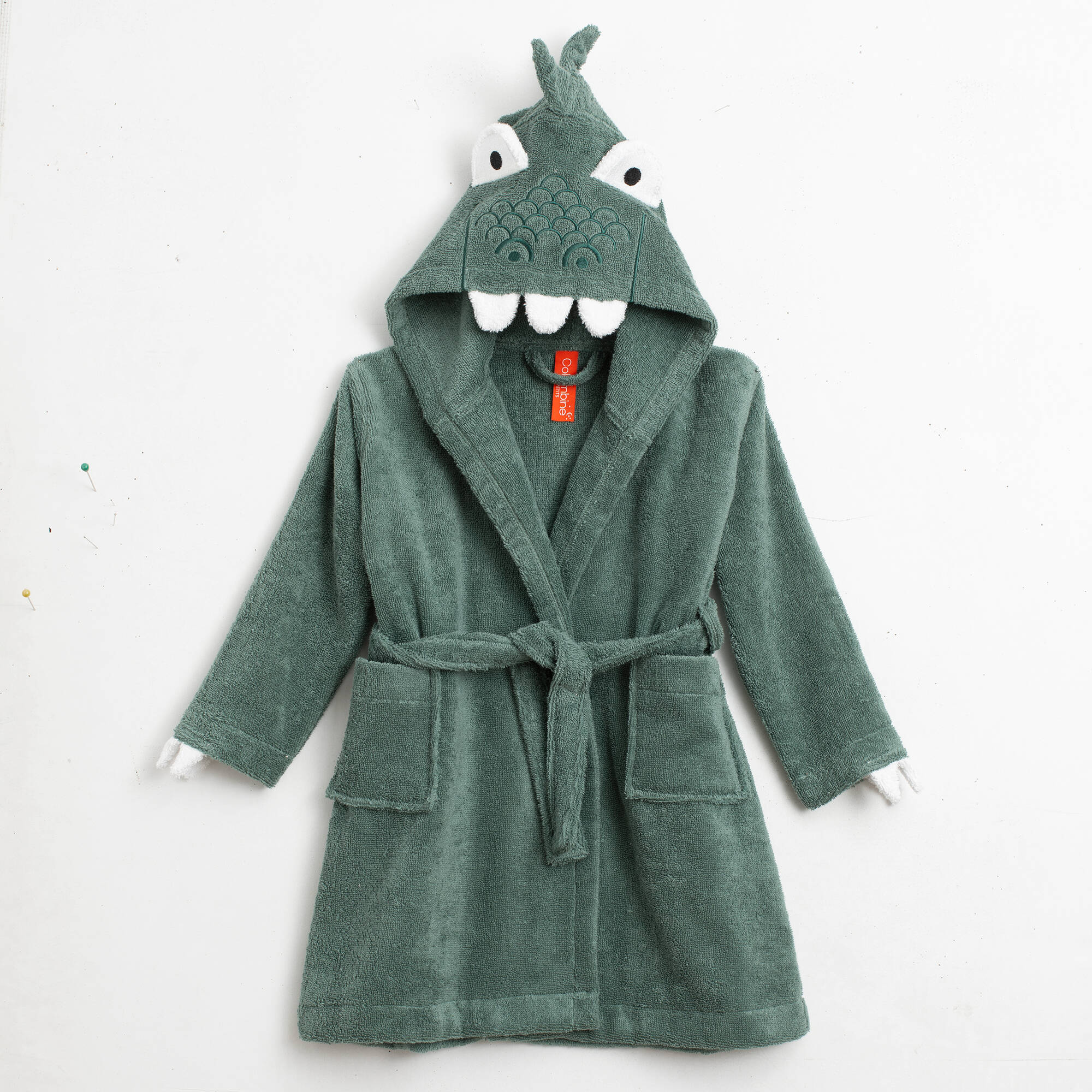 Peignoir de bain déguisement enfant dinosaure éponge coton 340g