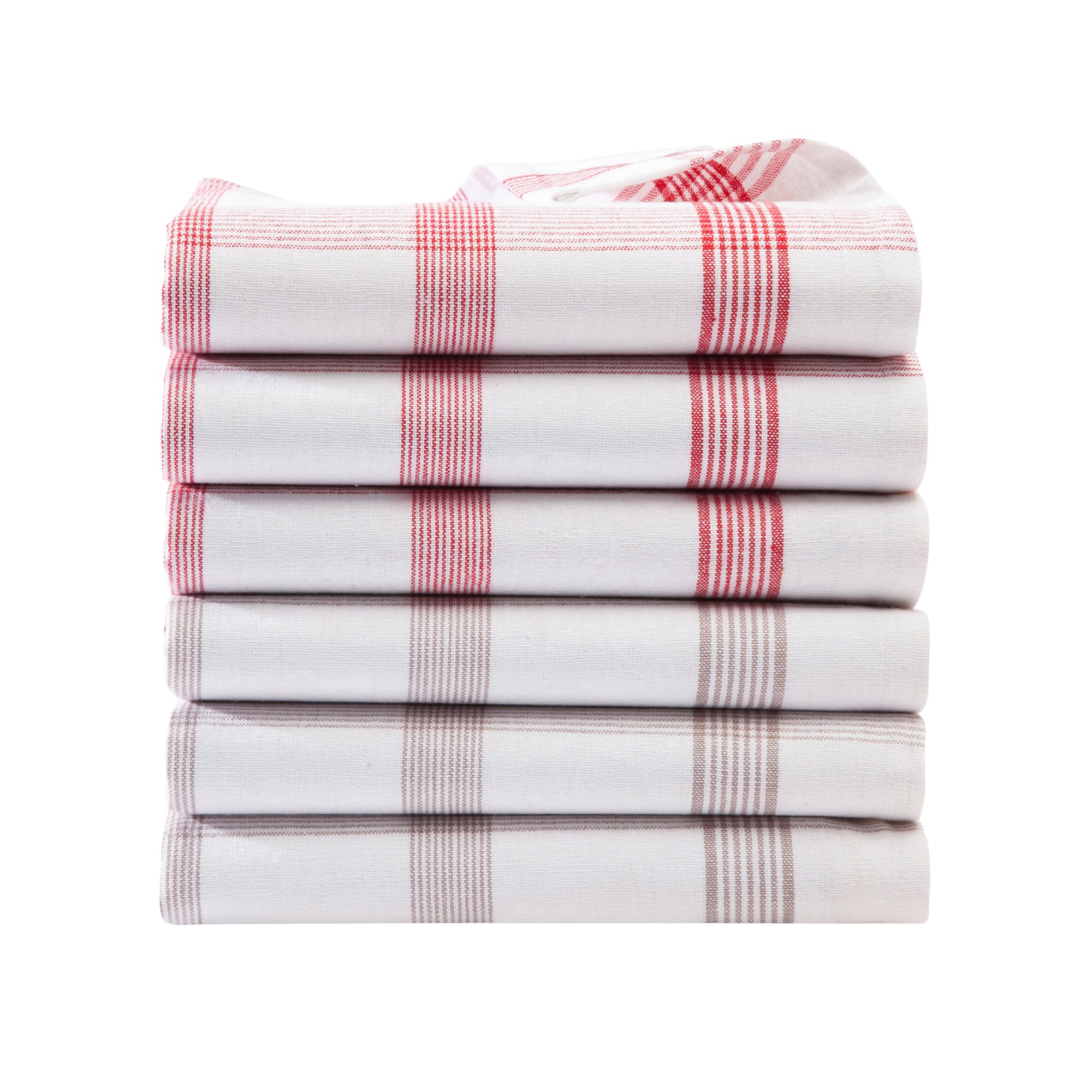 Torchons Carreaux Coton Tissé Teint - Lots - Blancheporte