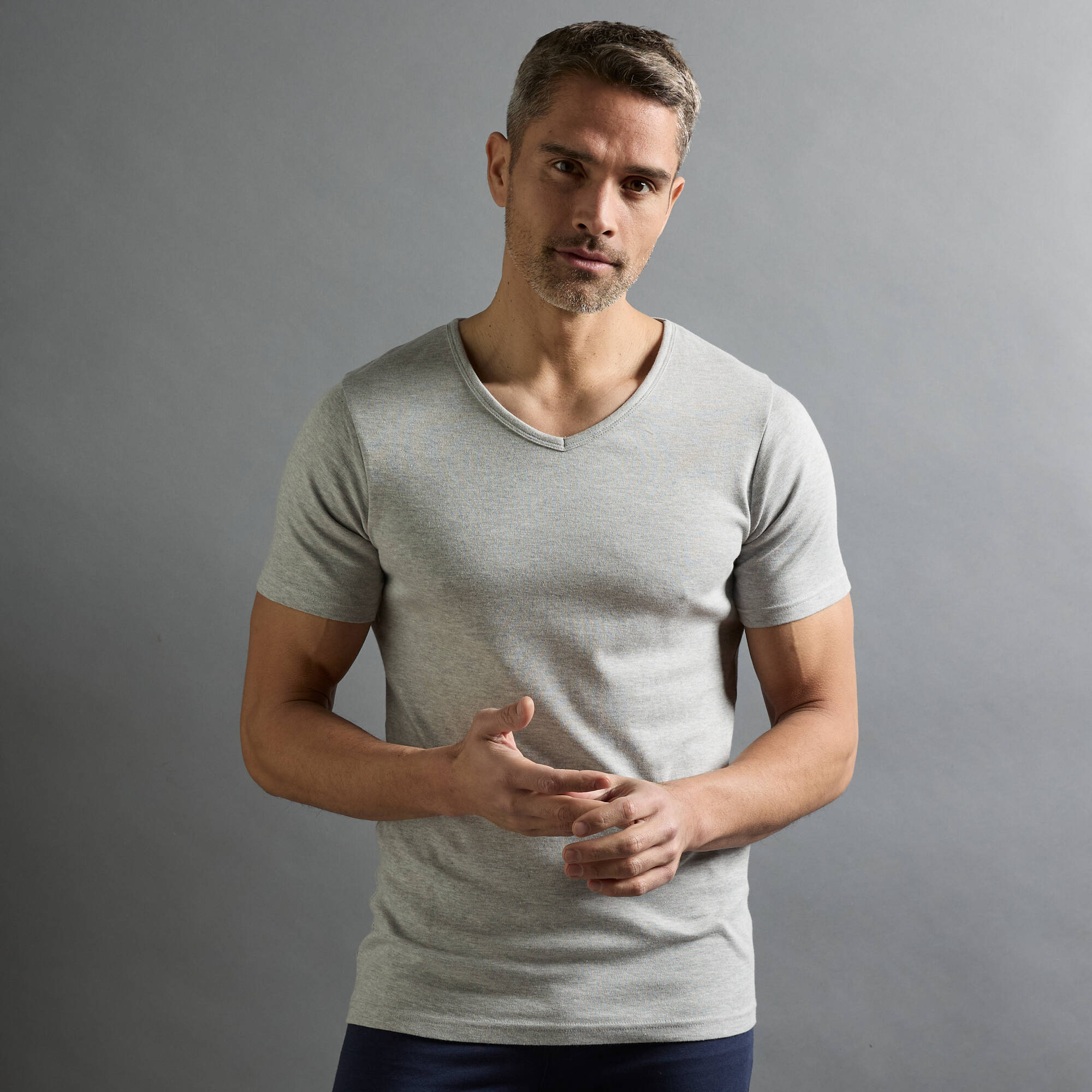 T-shirt sous-vêtement homme col V manches courtes chaleur douce - lot de 2 - Blancheporte