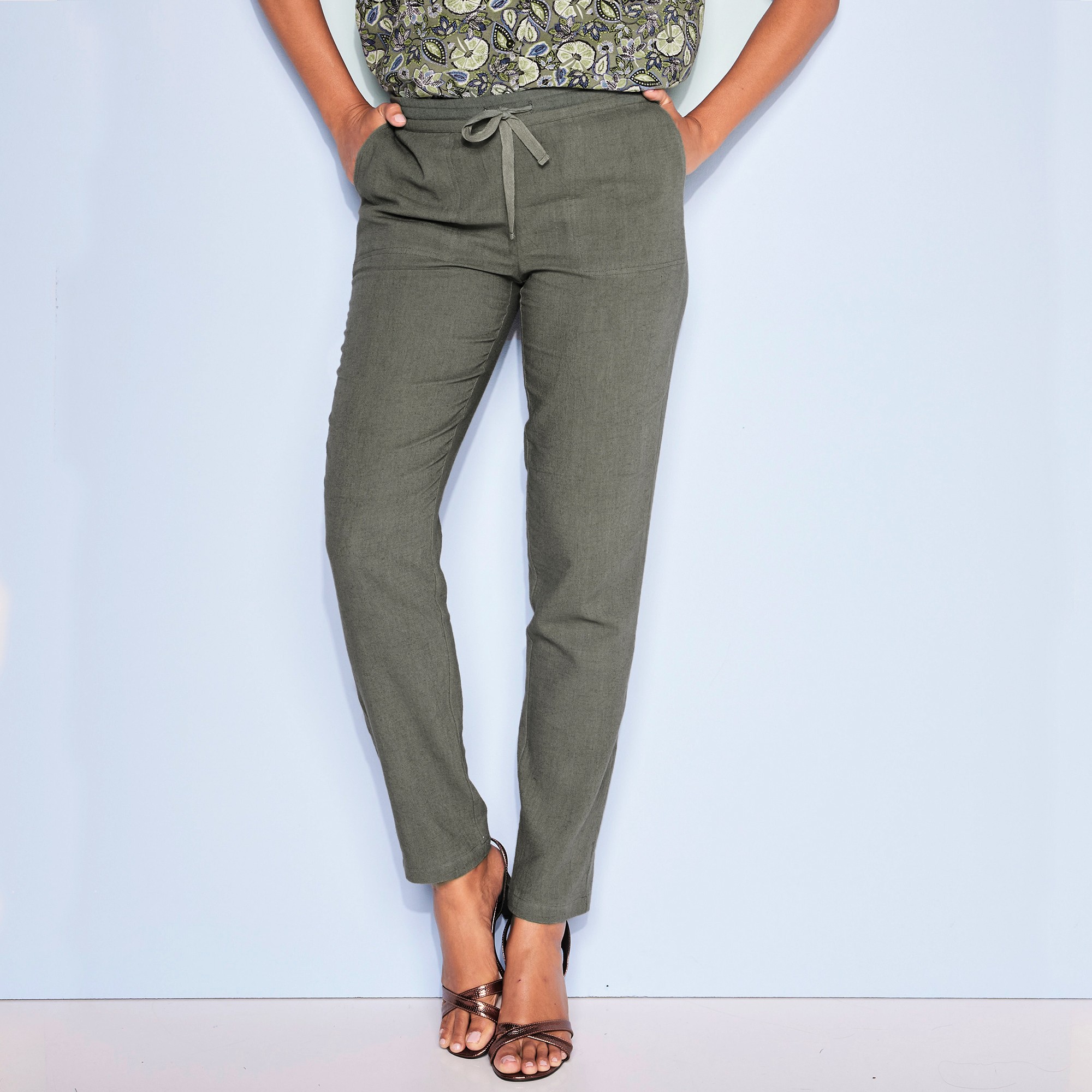 Pantalon Fuselé Fluide, Lin-coton - Blancheporte