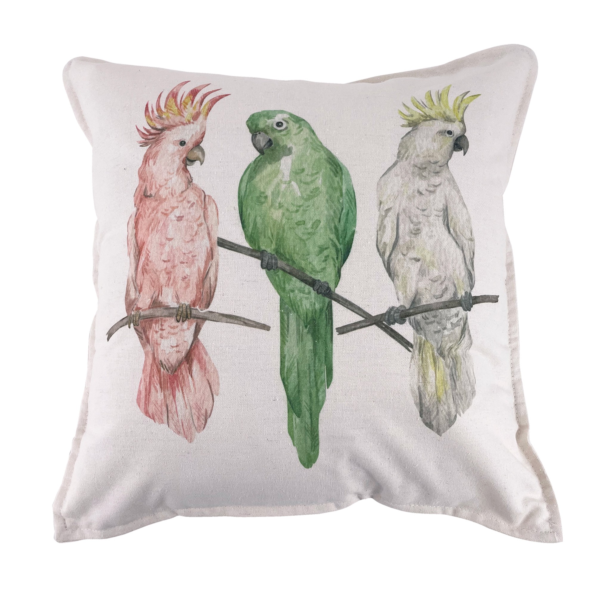 Coussin Imprimé Perroquets - Blancheporte