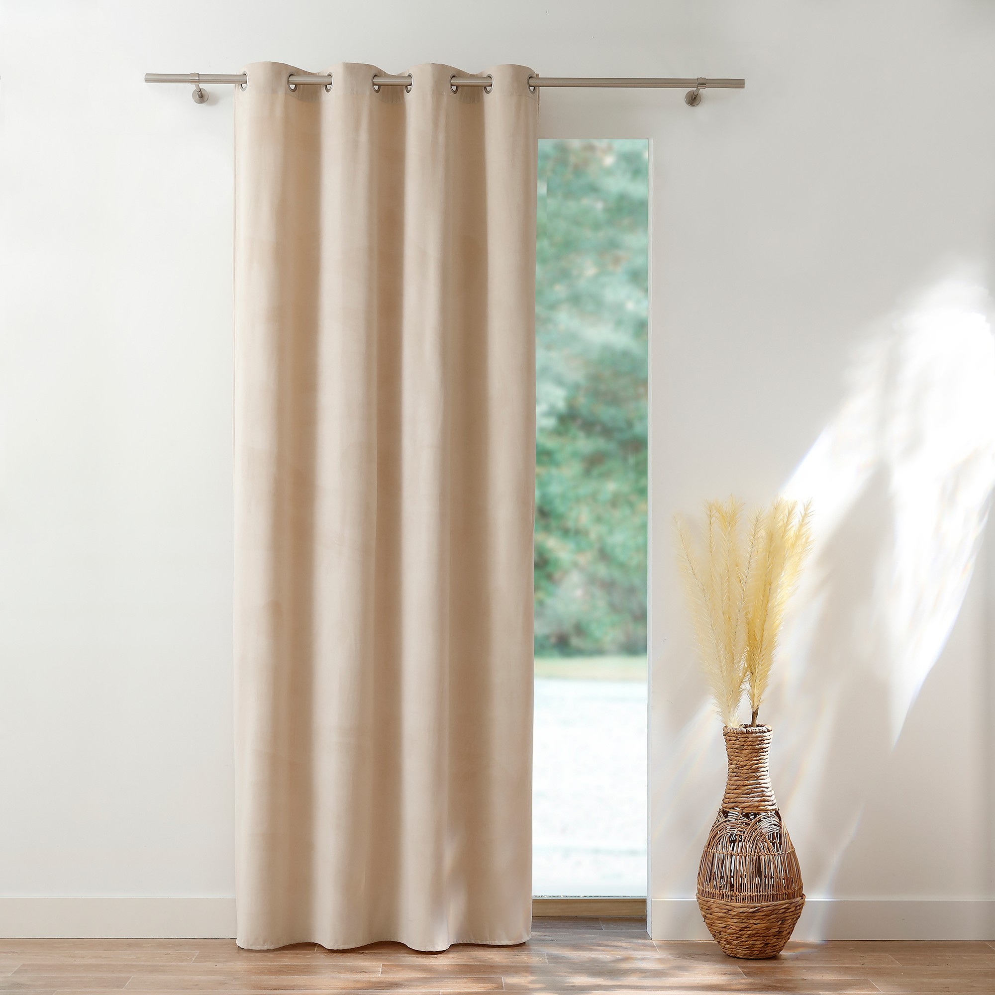 Rideau En Velours Uni À Oeillets - Blancheporte